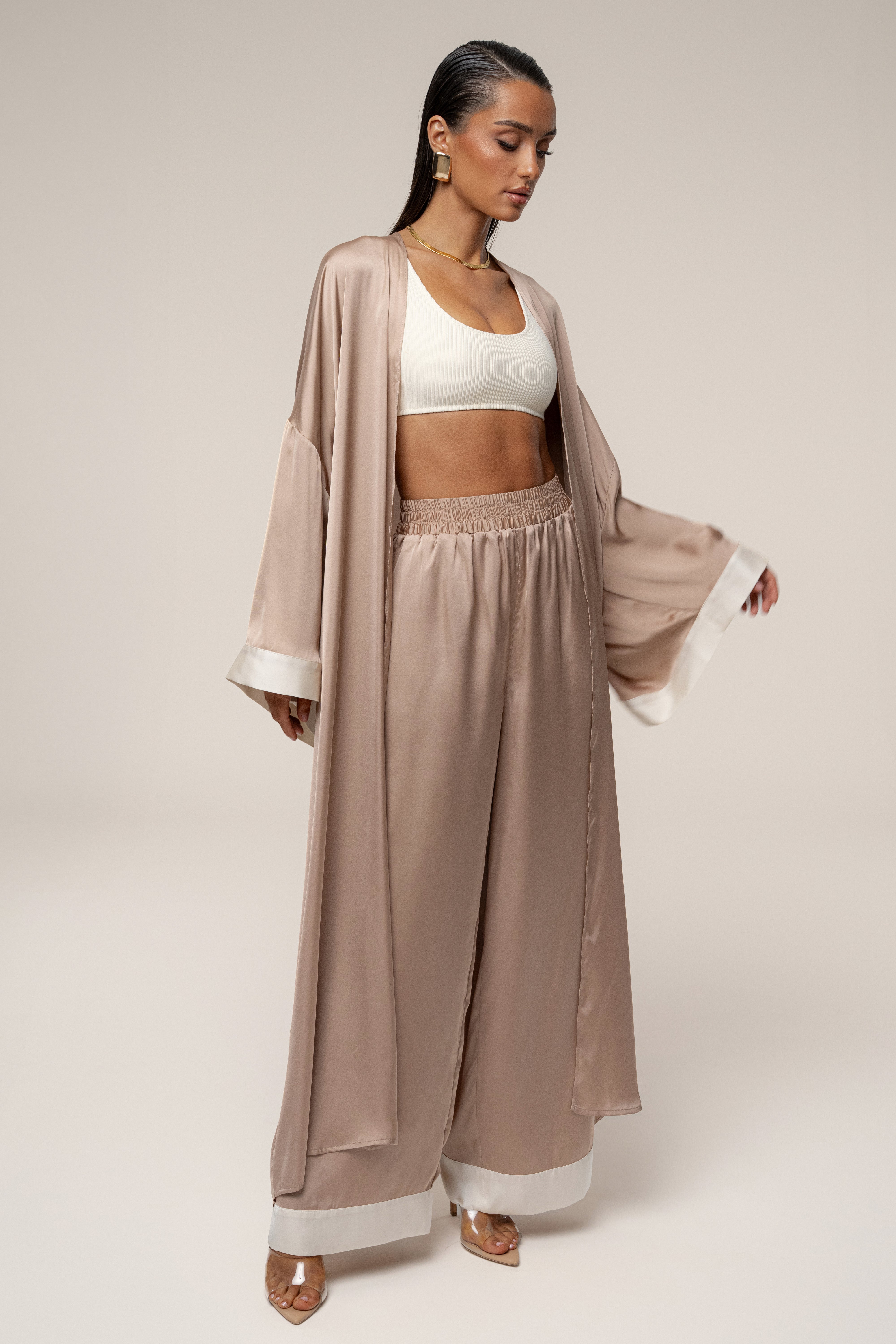 Mocha Jet Set Wide Leg Pants - JLUXLABEL