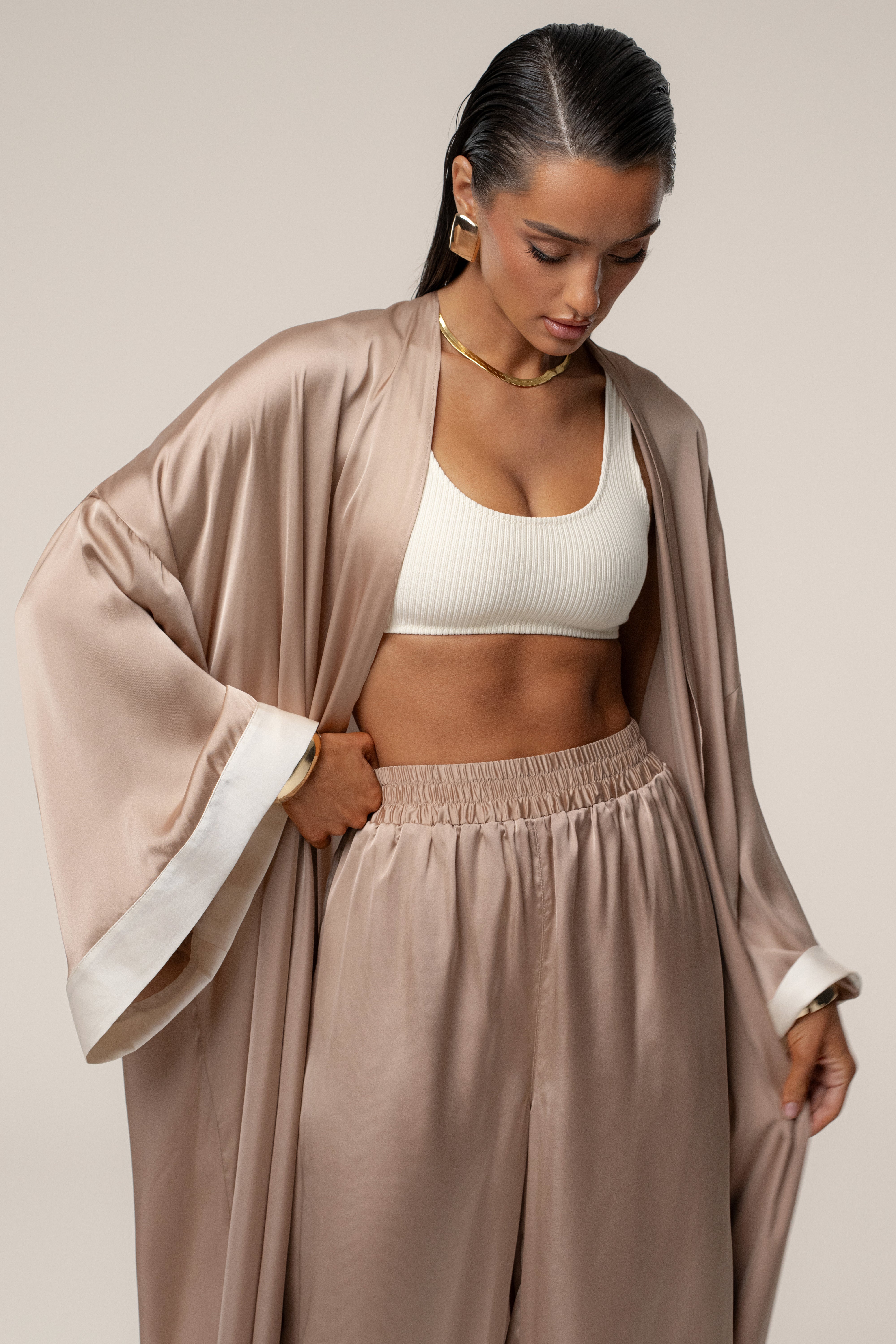 Mocha Nola Maxi Duster - JLUXLABEL