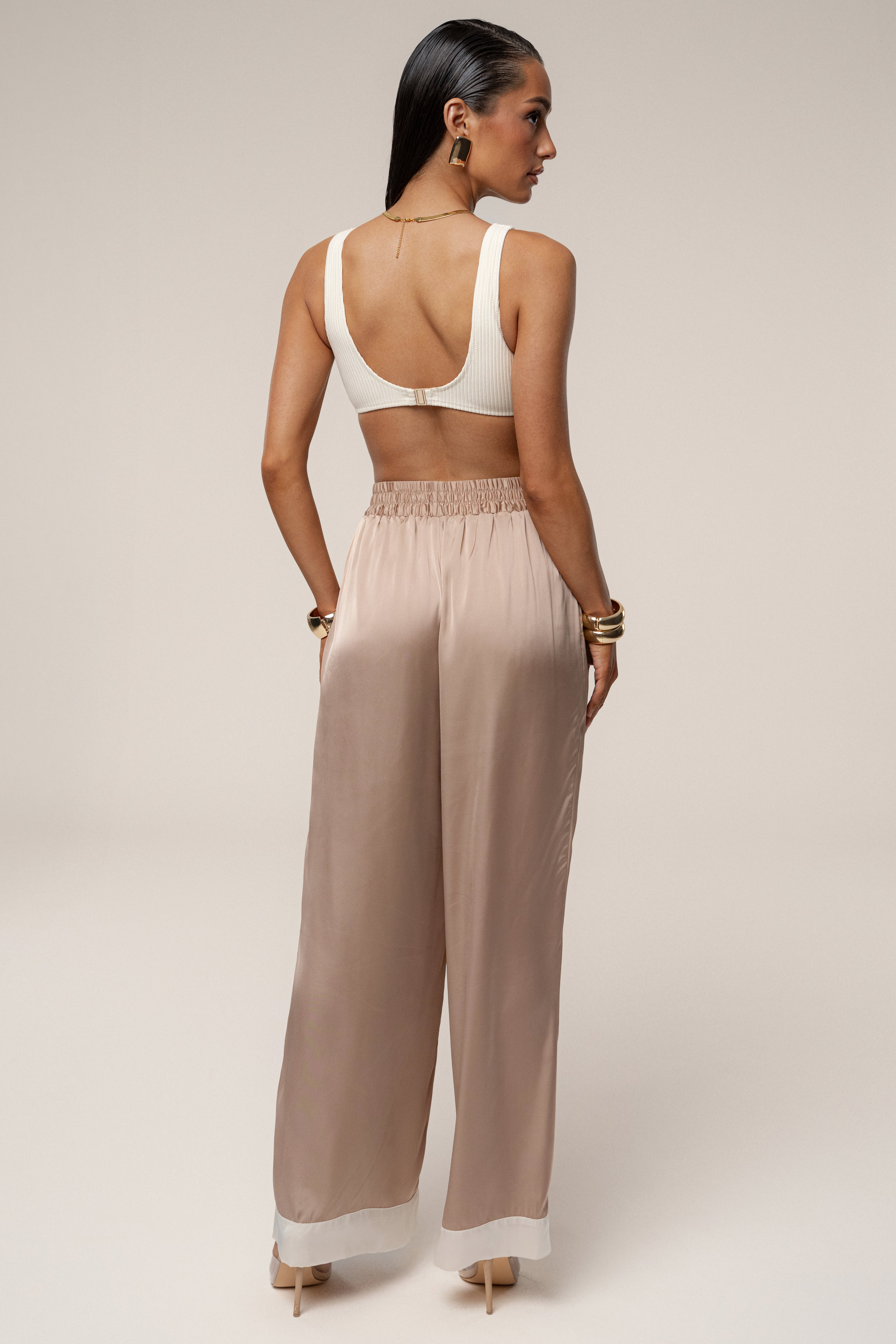 Mocha Jet Set Wide Leg Pants - JLUXLABEL
