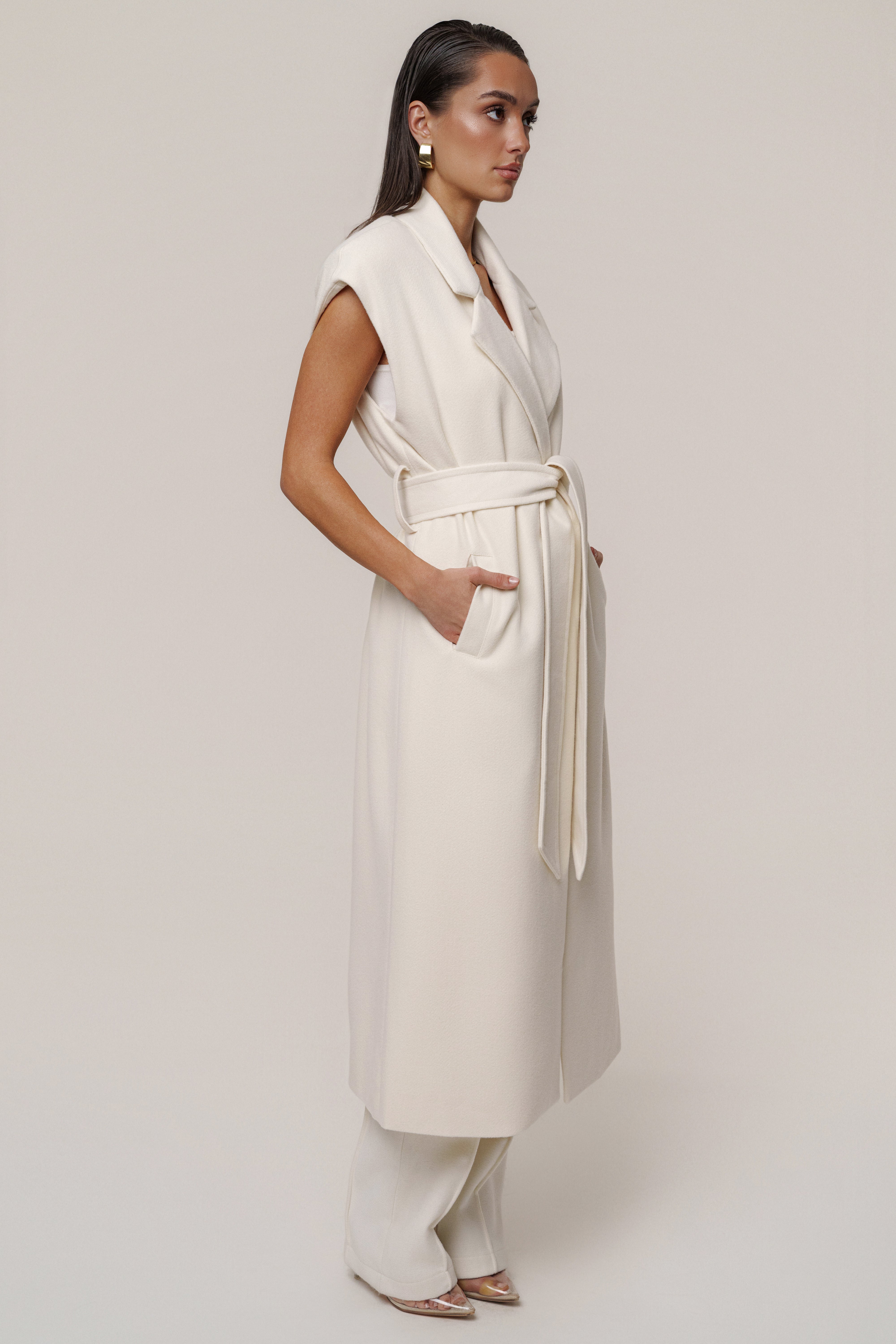 Ivory Cloud Woven Coat