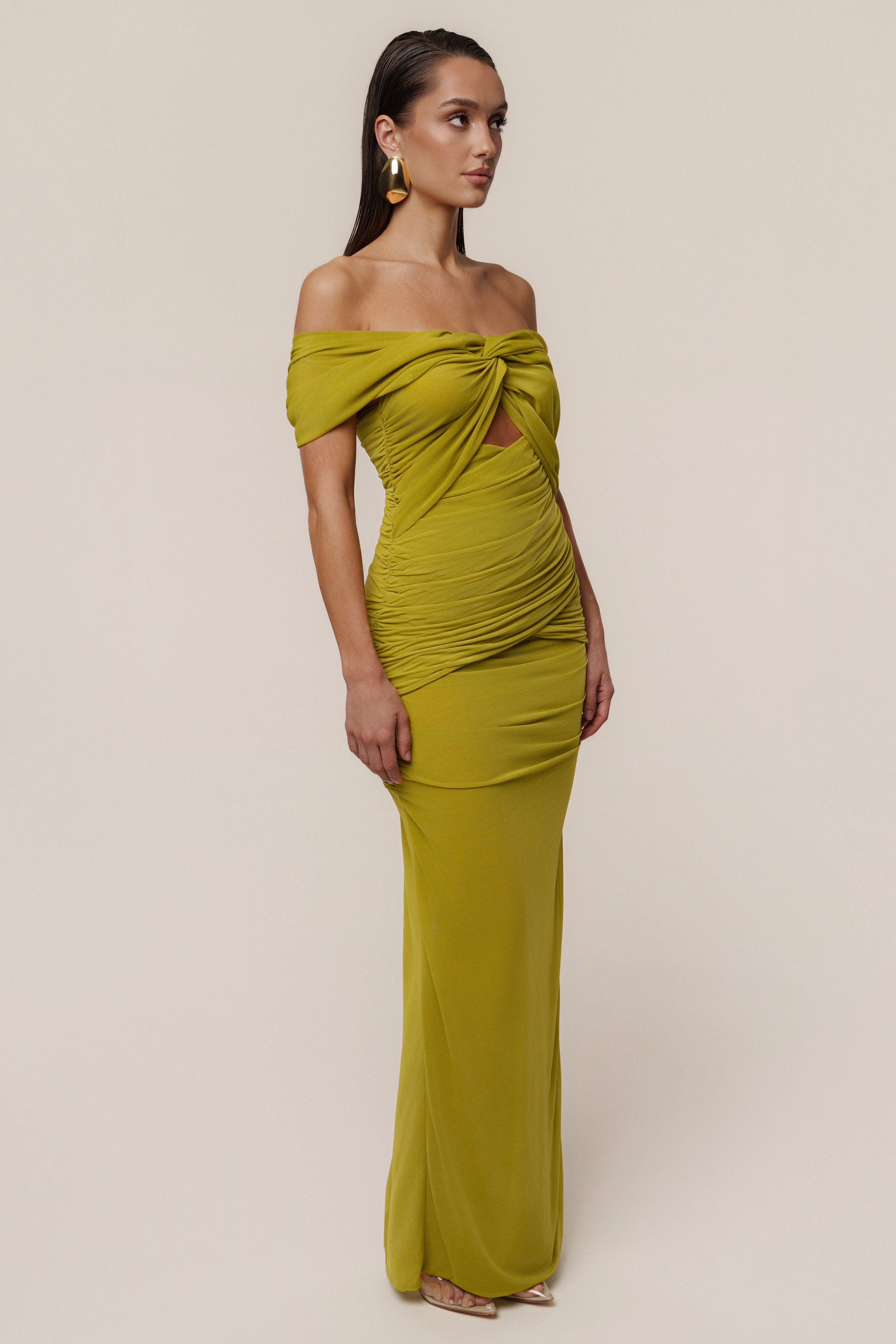 Moss Alessandra Off Shoulder Maxi Dress - JLUXLABEL