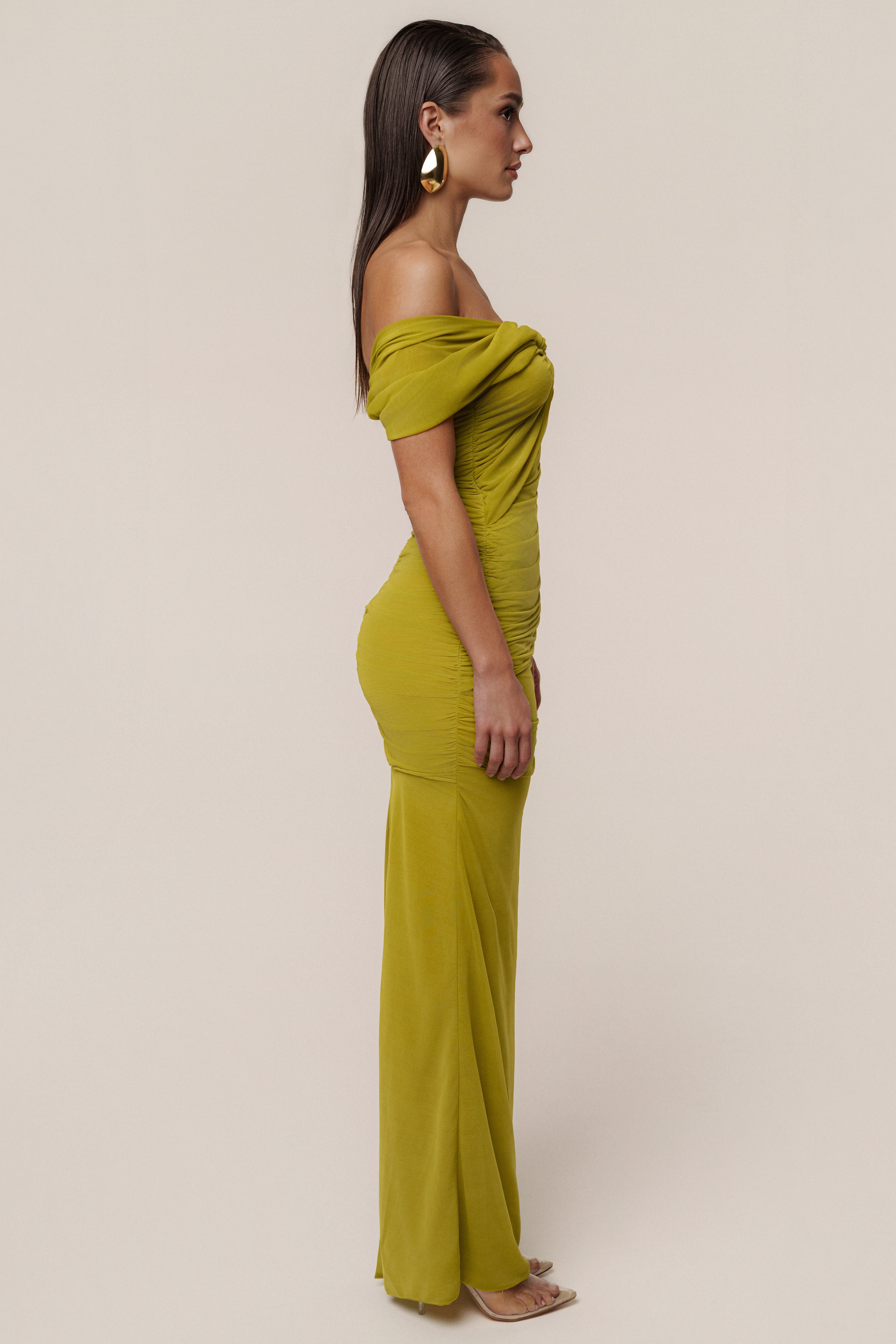 Moss Alessandra Off Shoulder Maxi Dress - JLUXLABEL