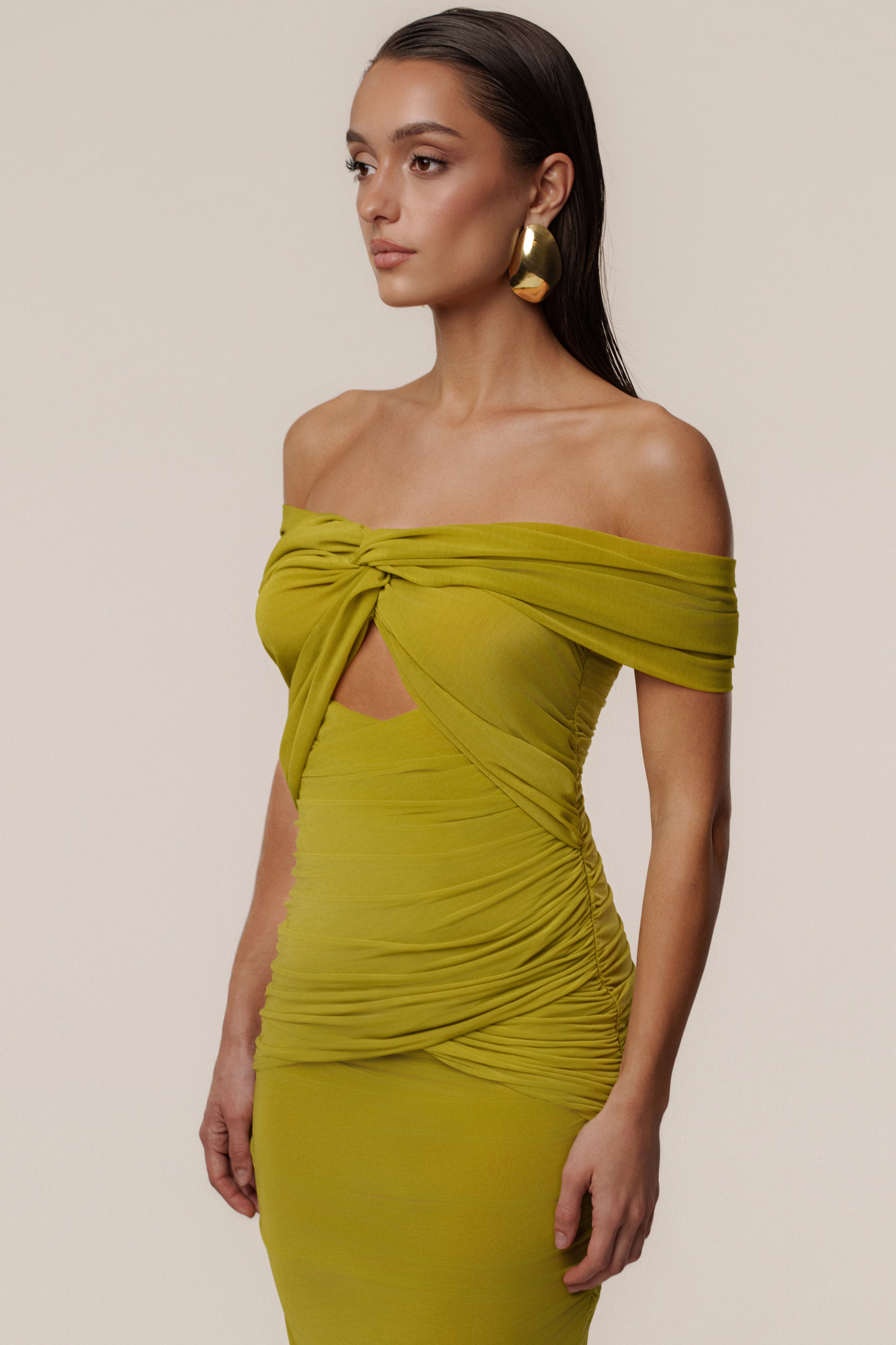 Moss Alessandra Off Shoulder Maxi Dress - JLUXLABEL