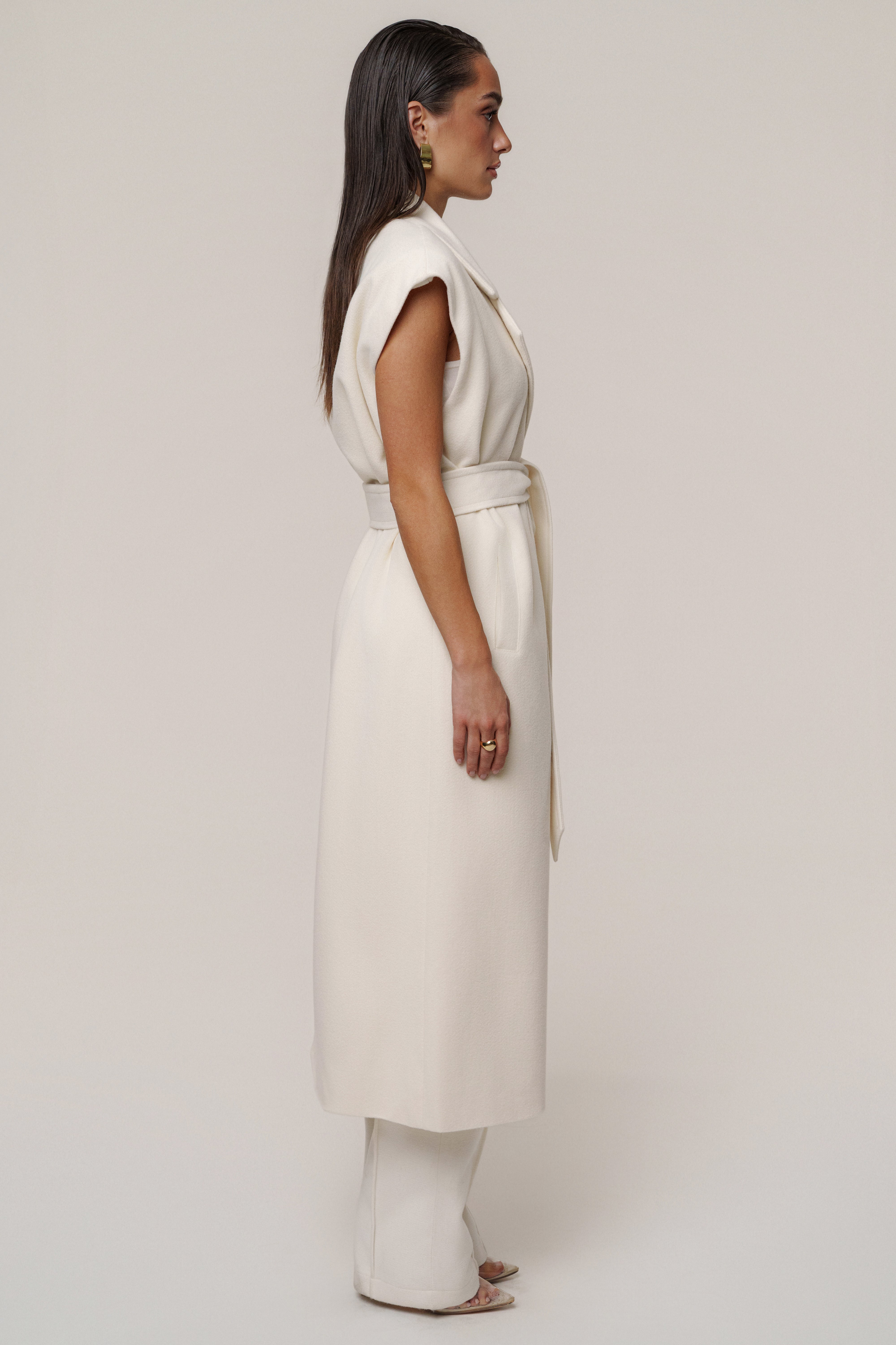 Ivory Cloud Woven Coat