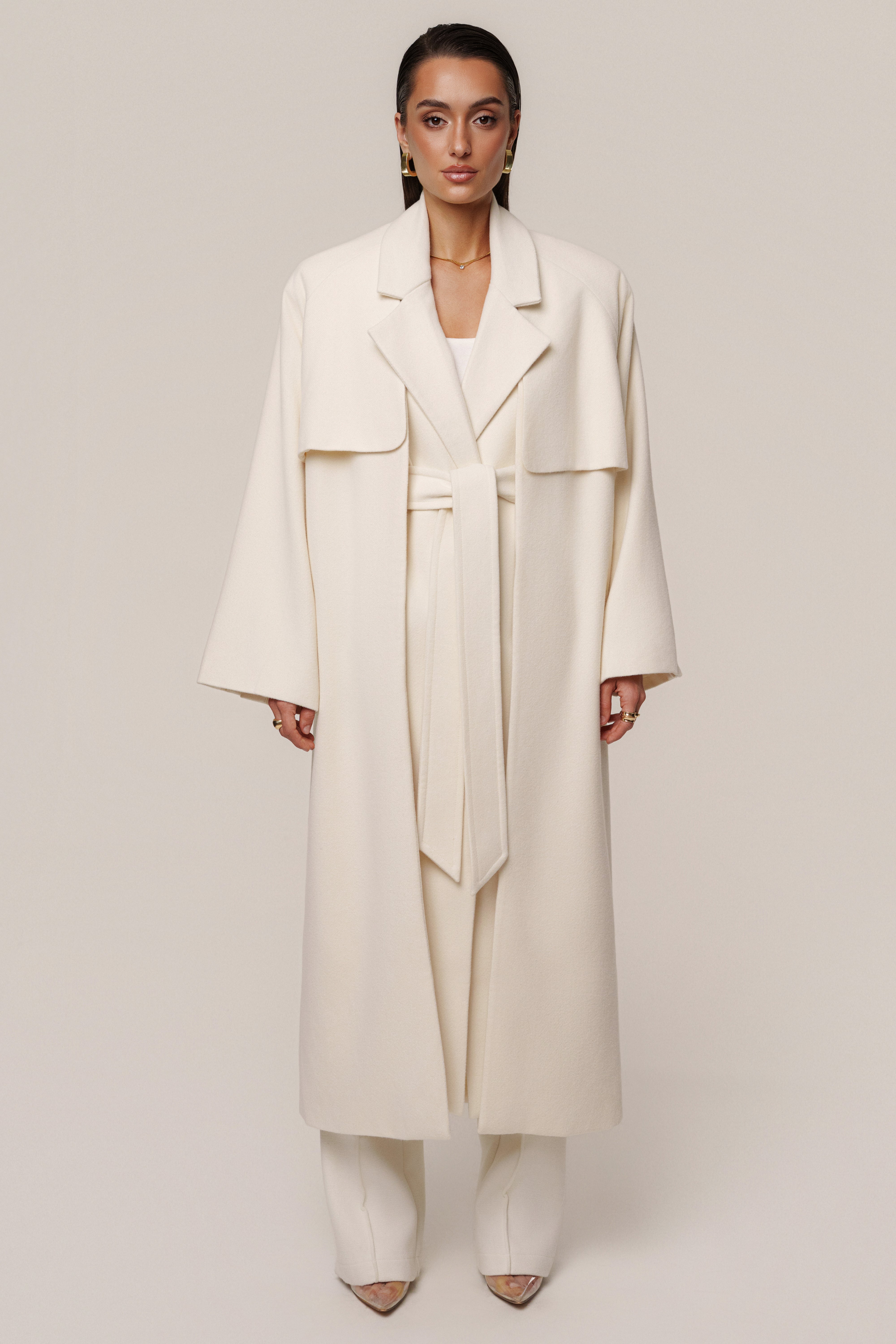 Ivory Cloud Woven Coat
