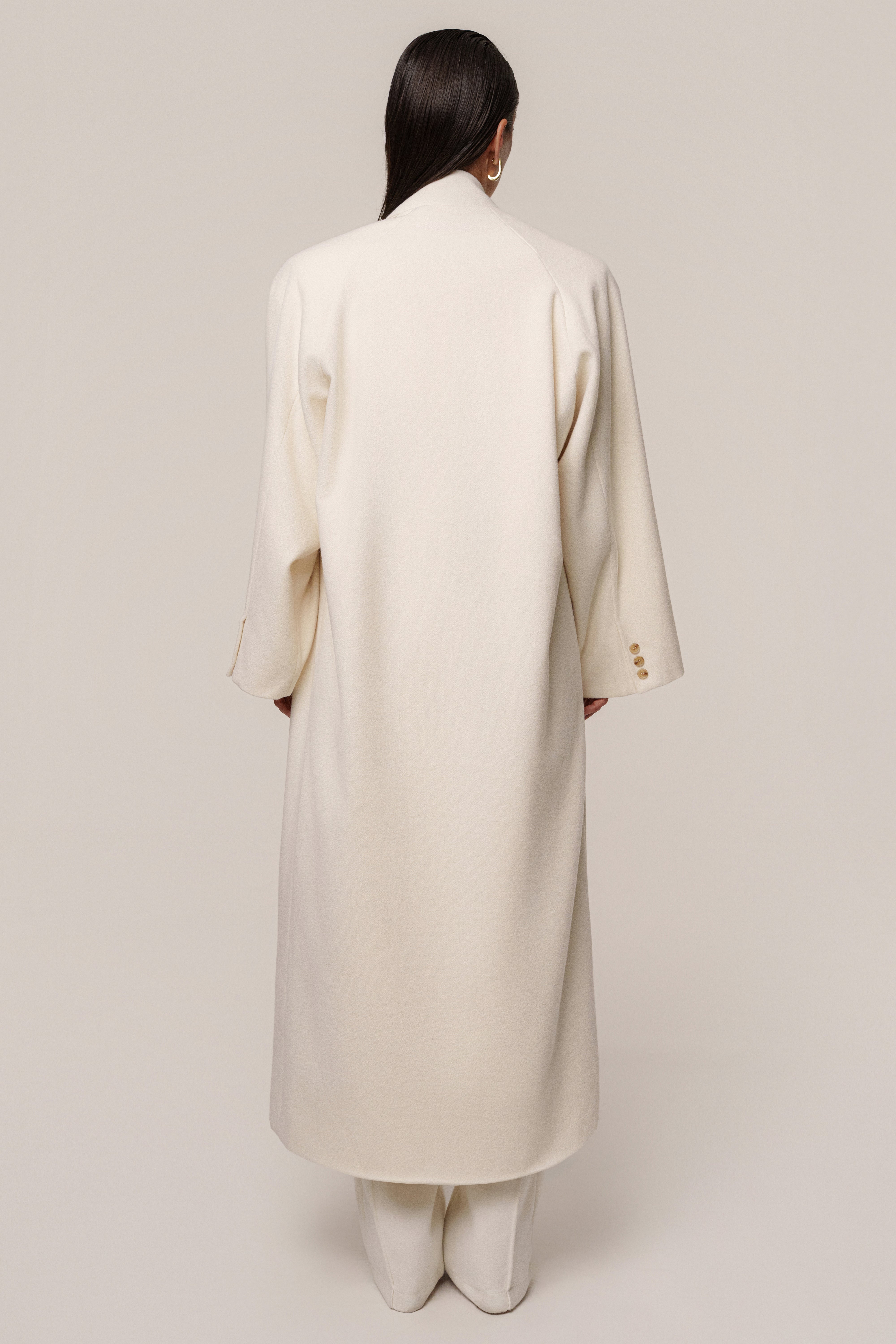 Ivory Cloud Woven Coat