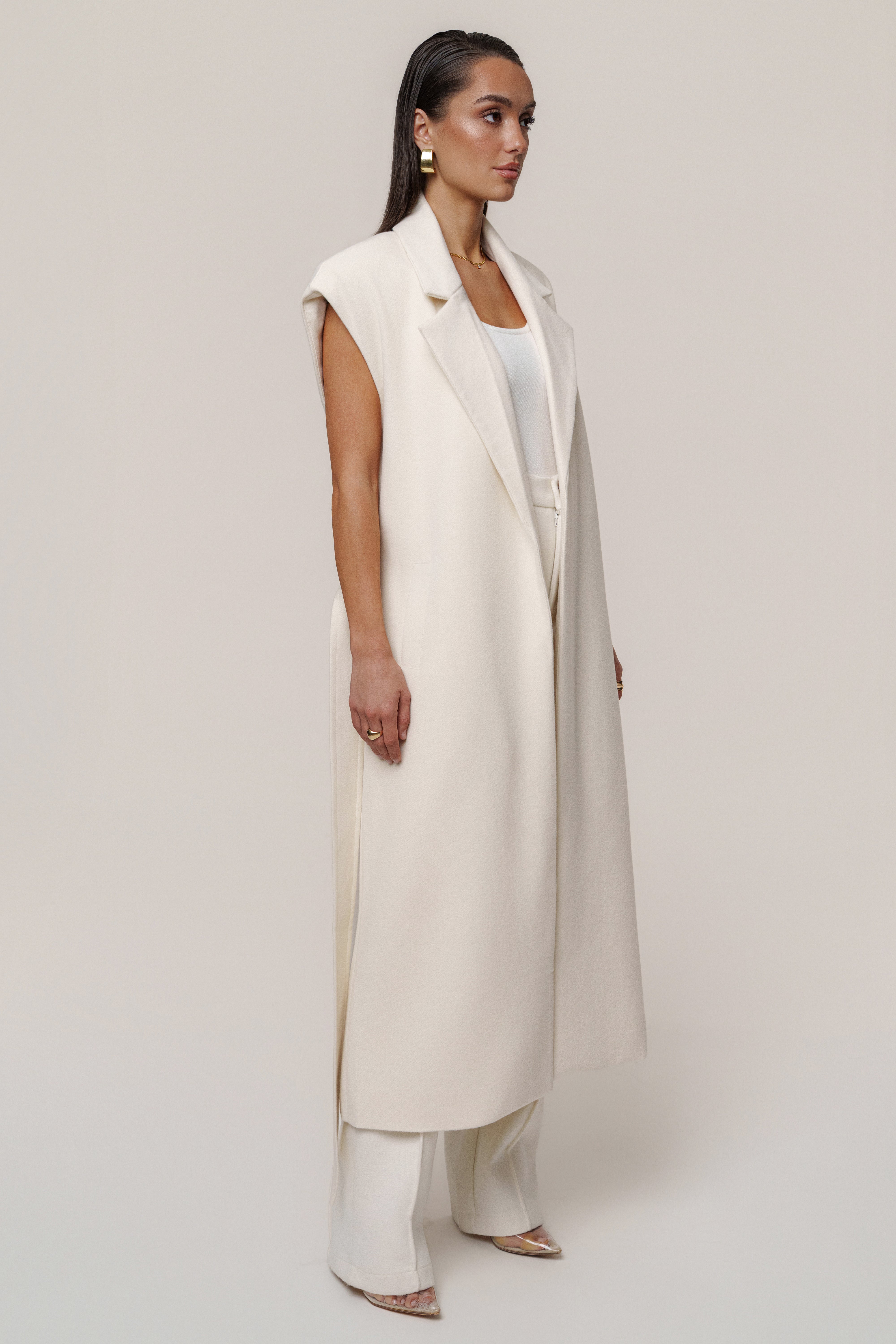 Ivory Cloud Woven Coat