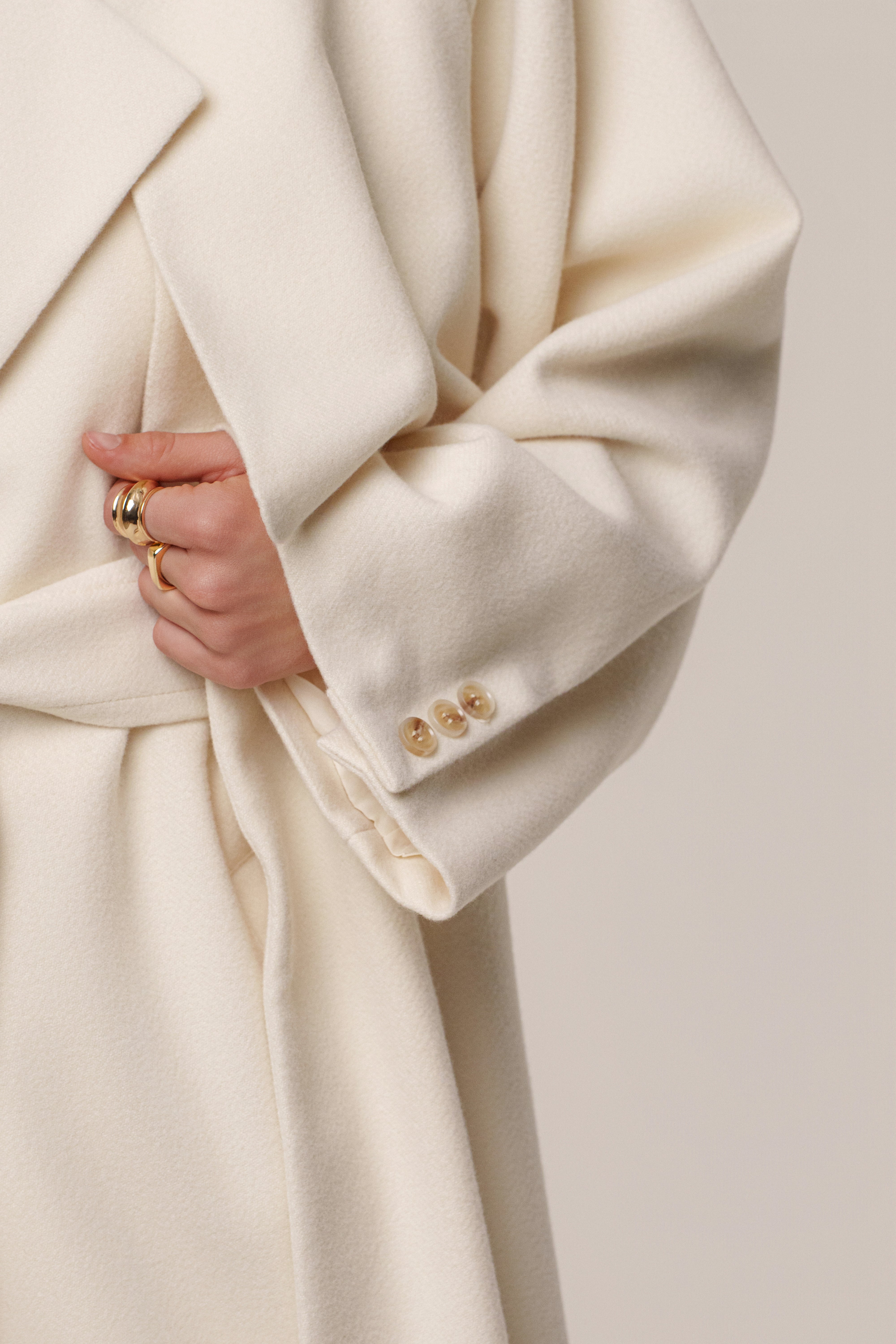 Ivory Cloud Woven Coat