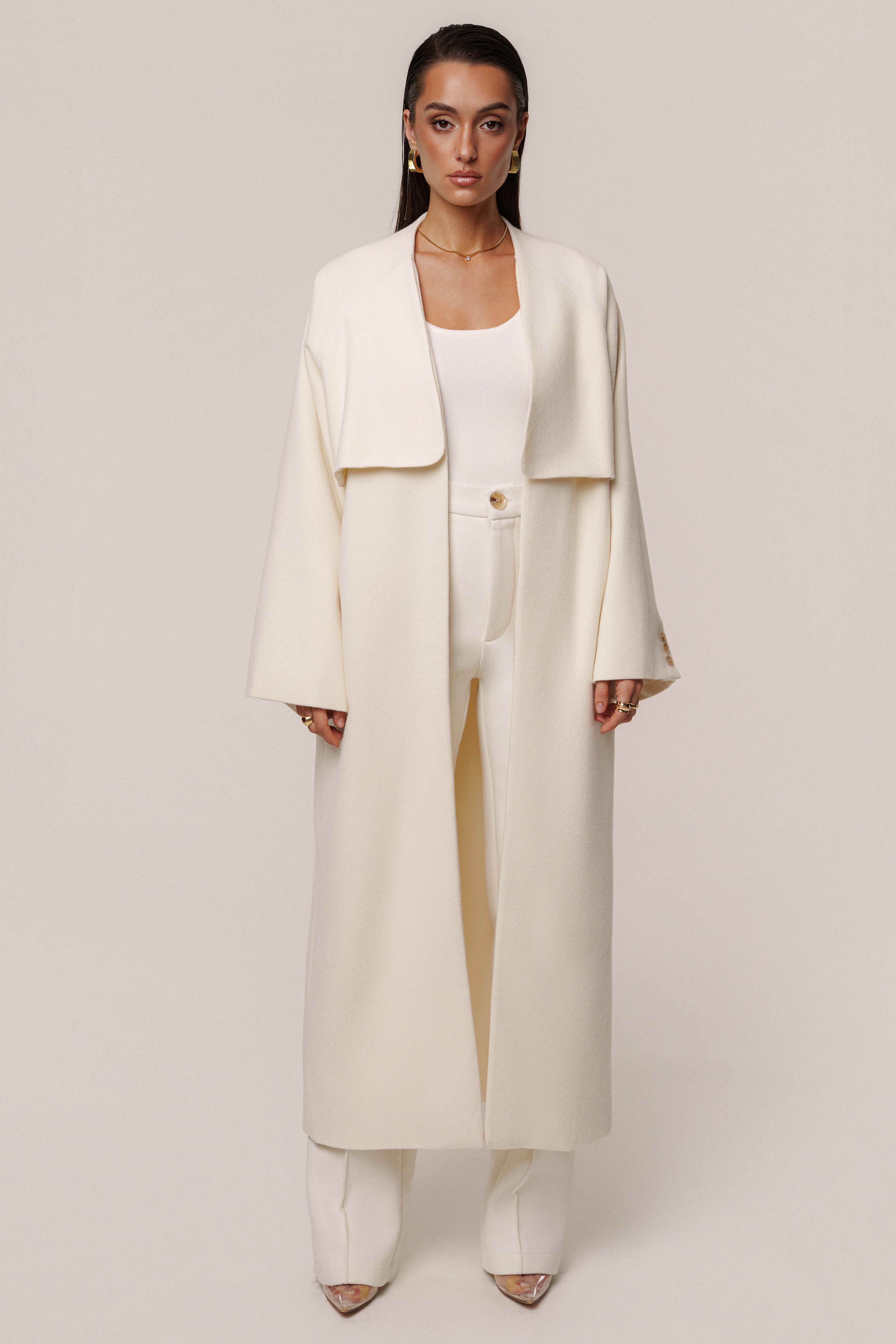 Ivory Cloud Woven Coat