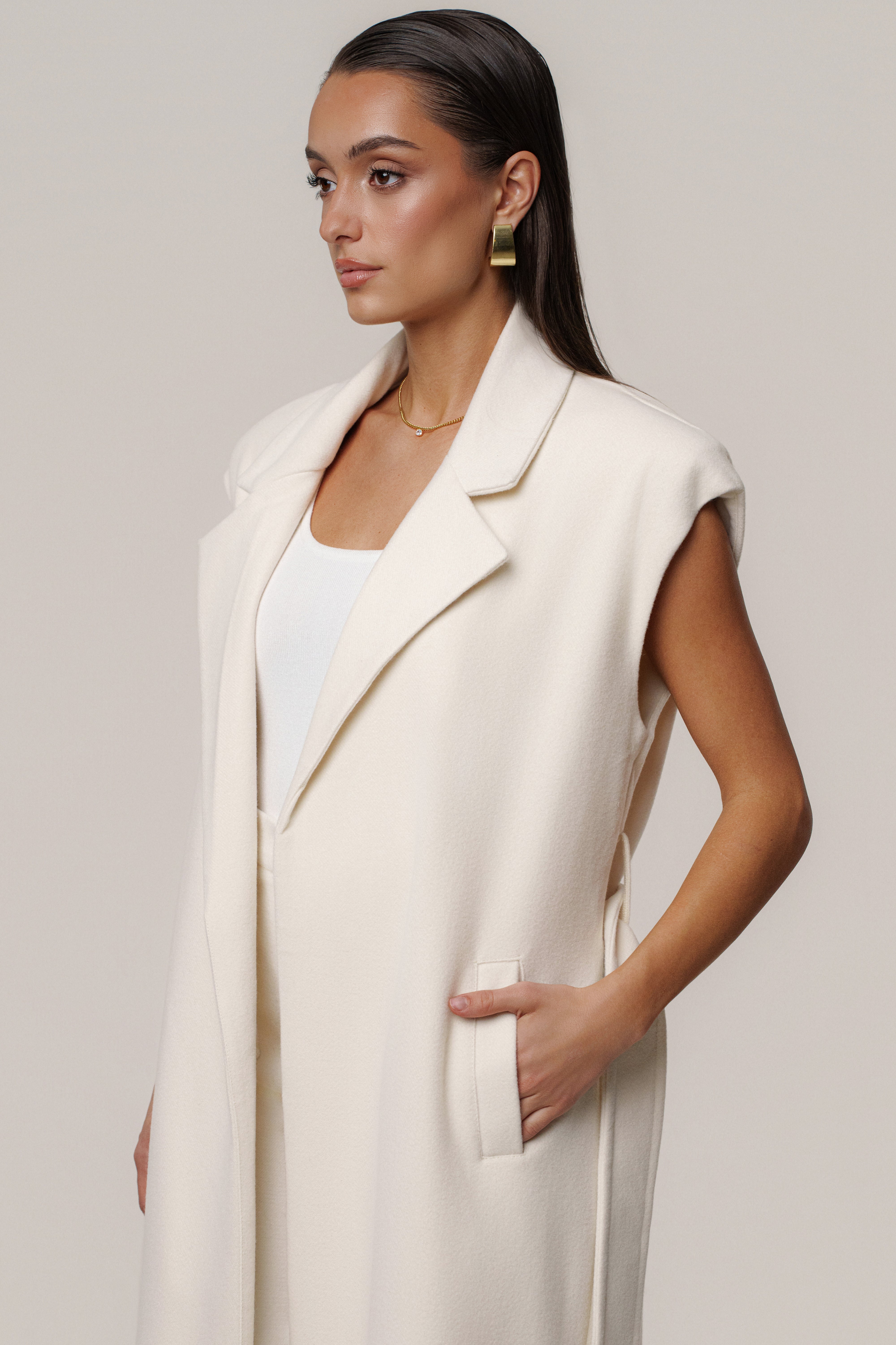 Ivory Cloud Woven Coat