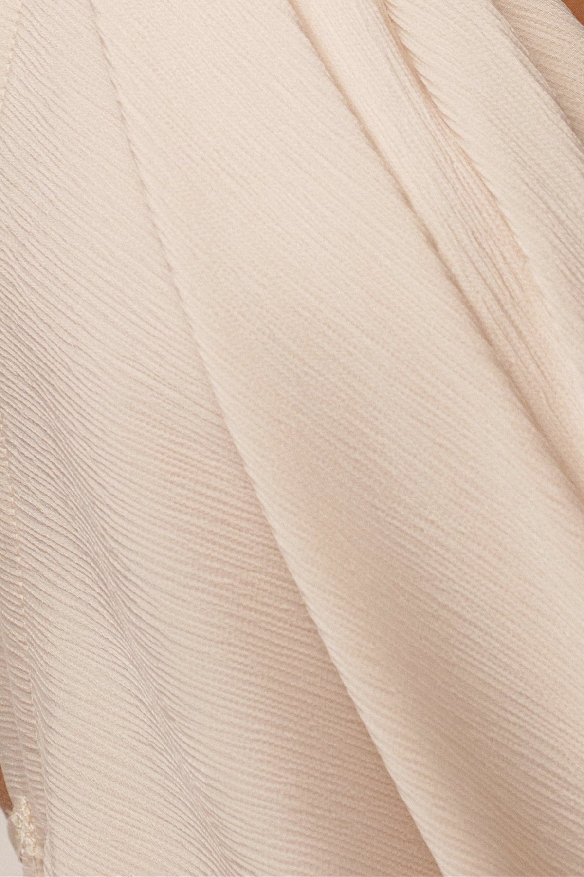 Champagne Dolce Drape Dress - JLUXLABEL