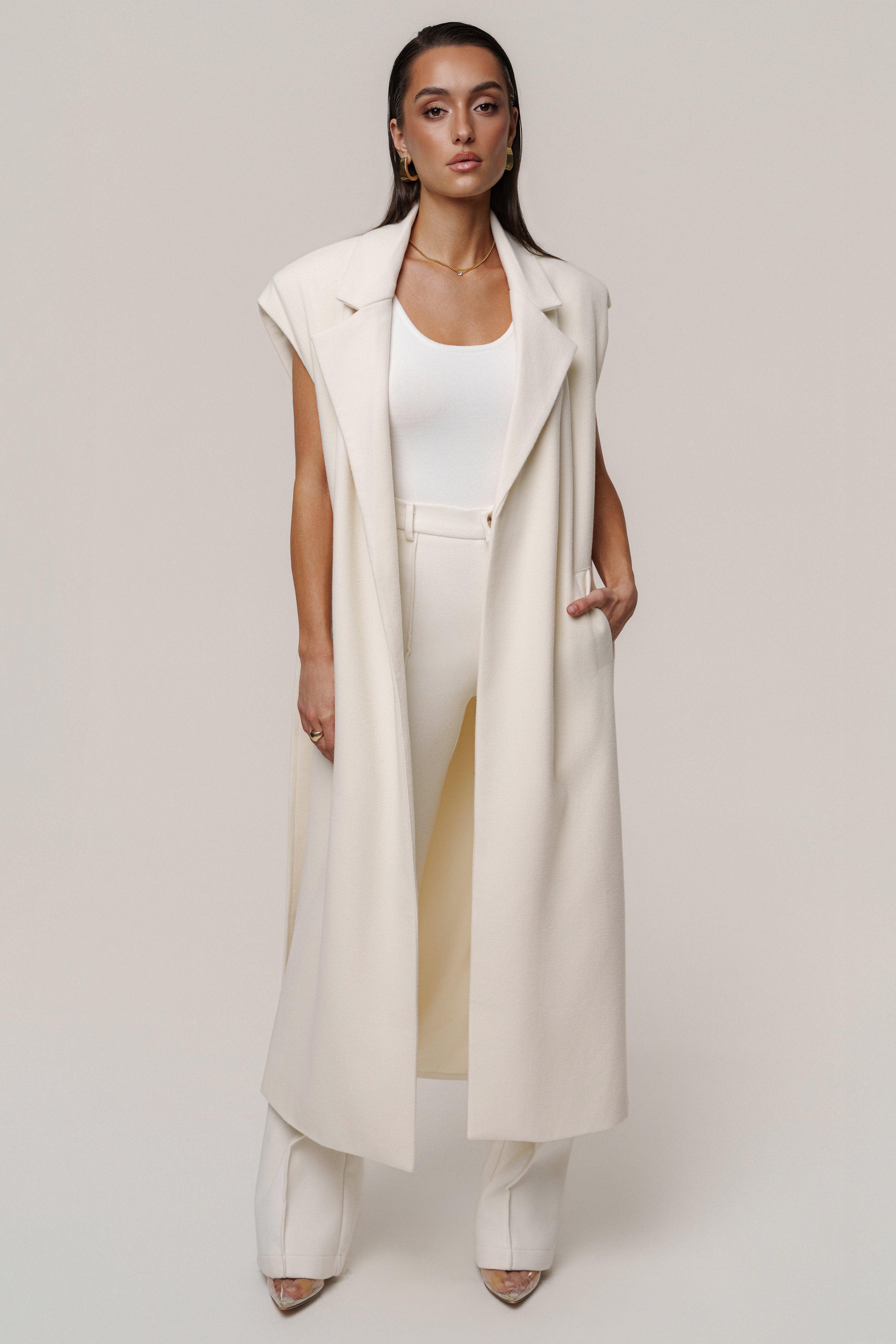 Ivory Cloud Woven Coat
