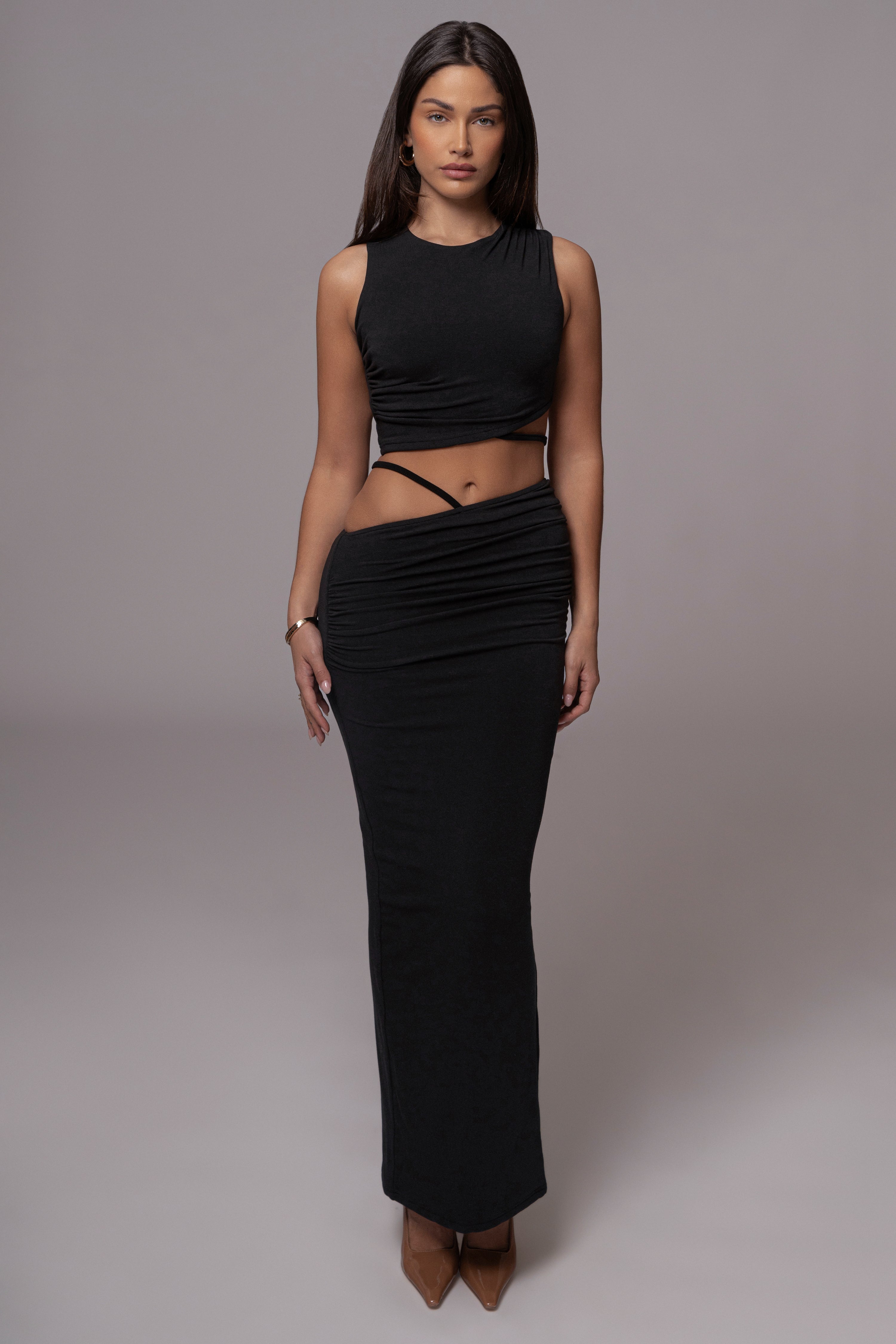 Black Saphhira Skirt Set - JLUXLABEL