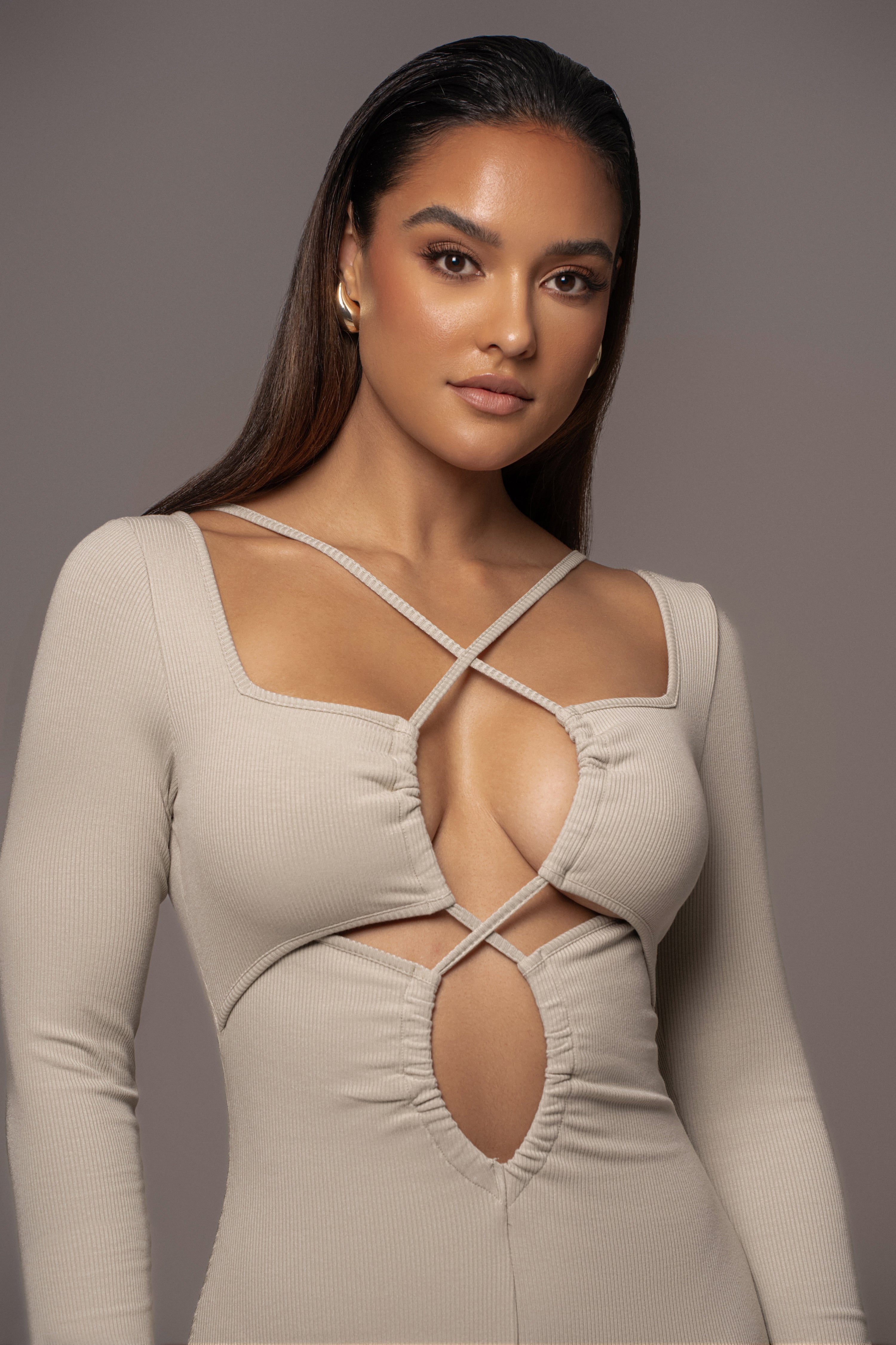 Light Olive Mesmerize Midi Dress - JLUXLABEL