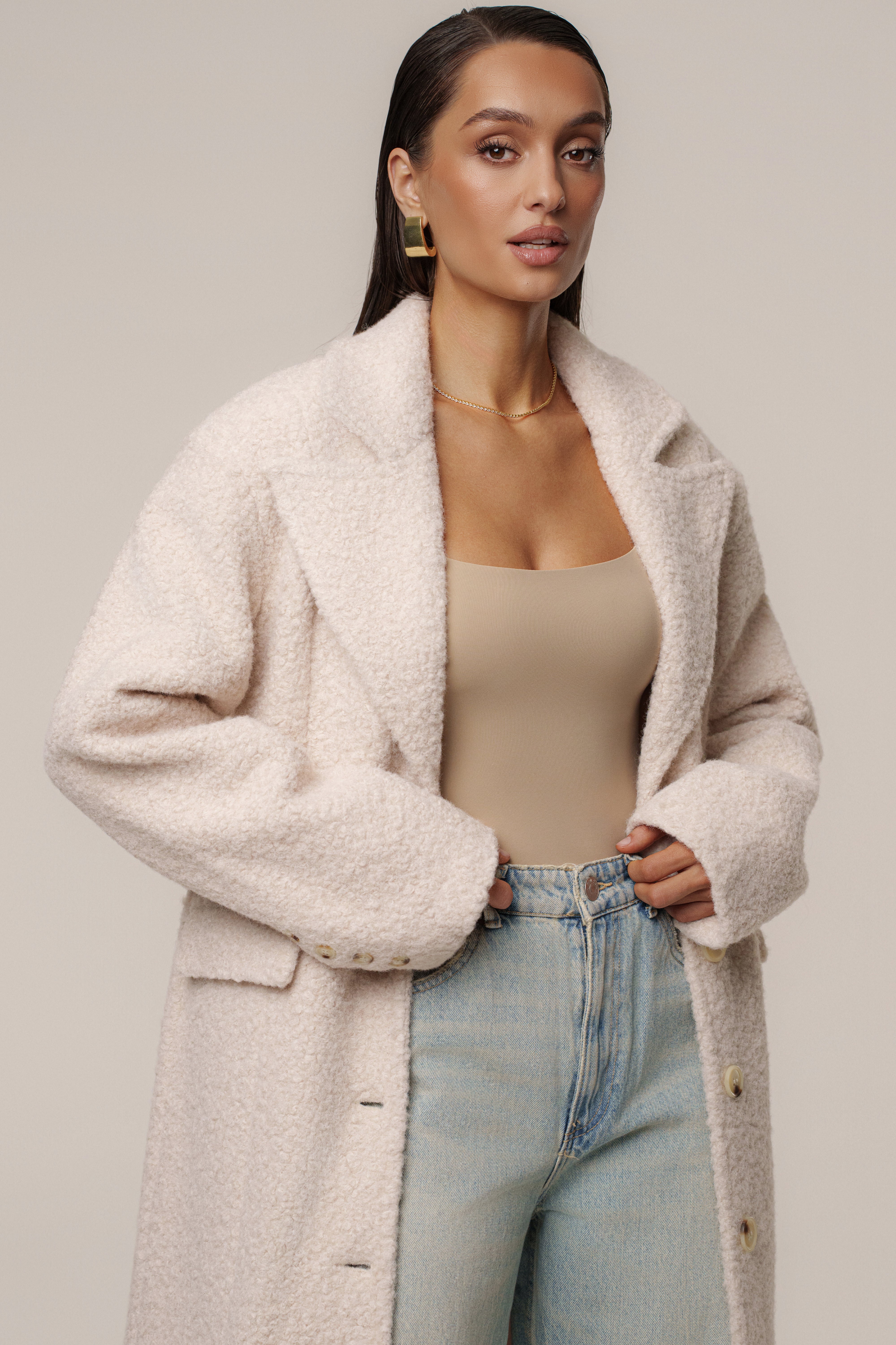 Ivory Midnight Check In Coat