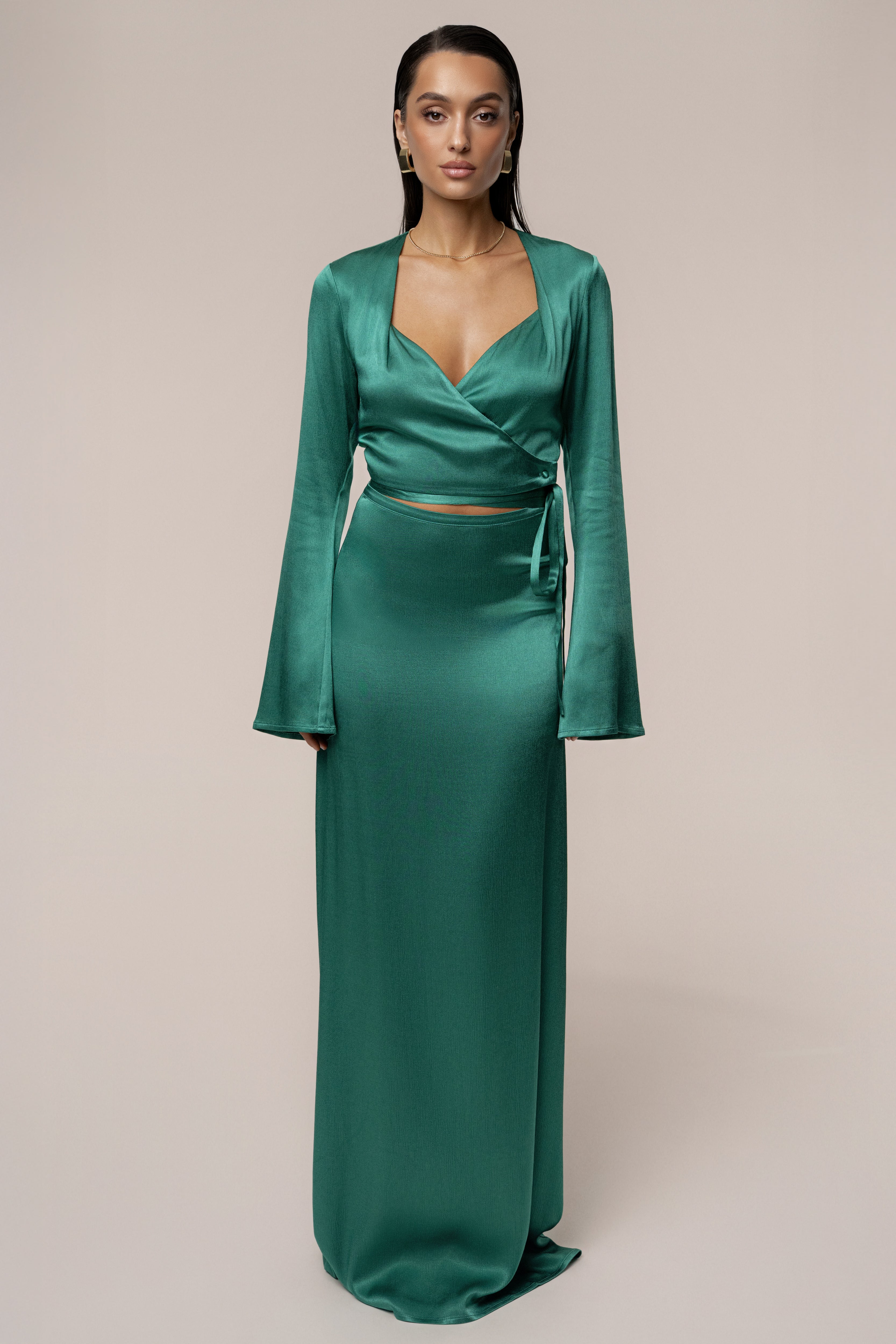 Green Golden Eve Skirt Set