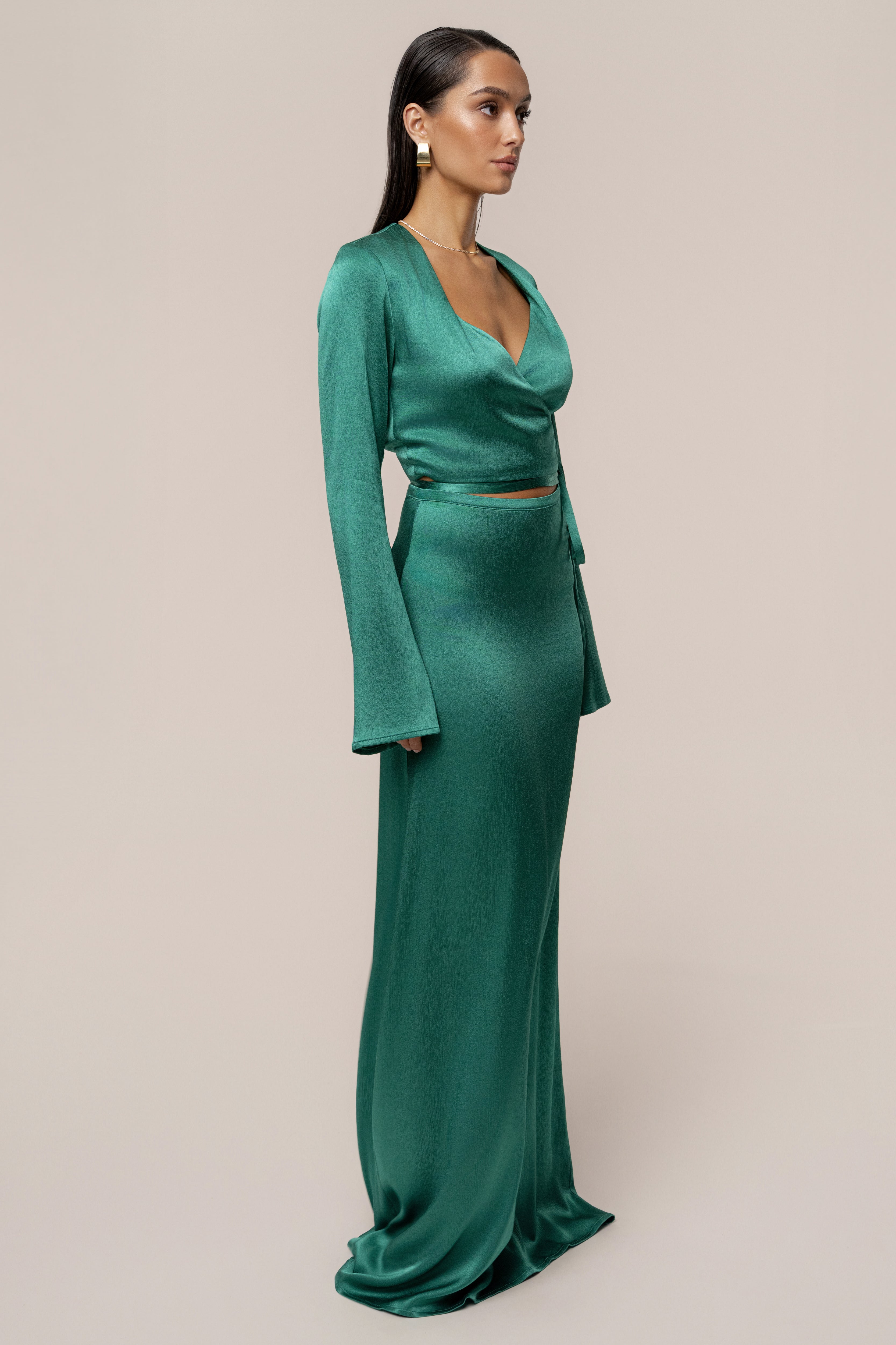 Green Golden Eve Skirt Set