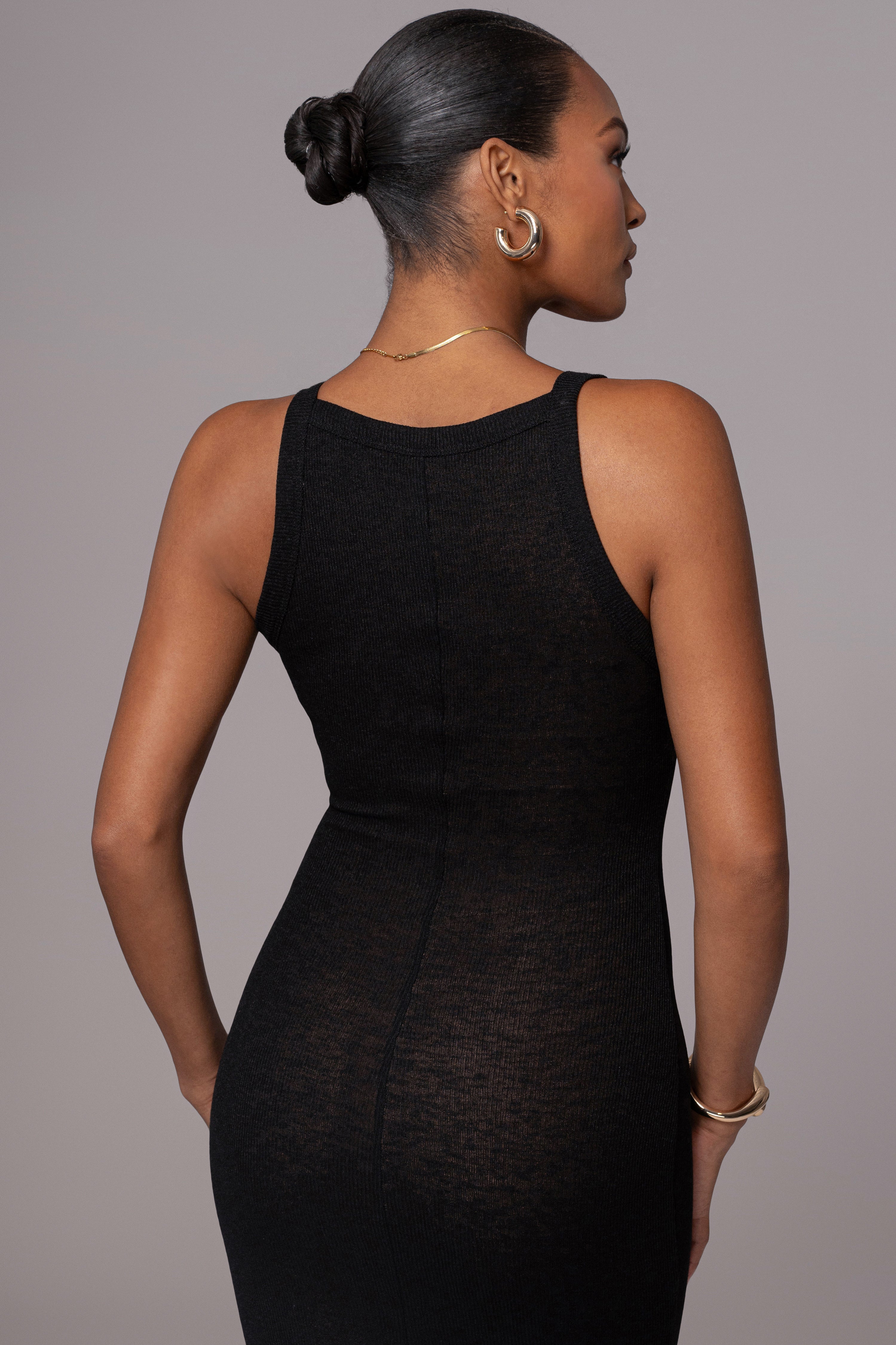 Black Back To You Maxi Dress - JLUXLABEL