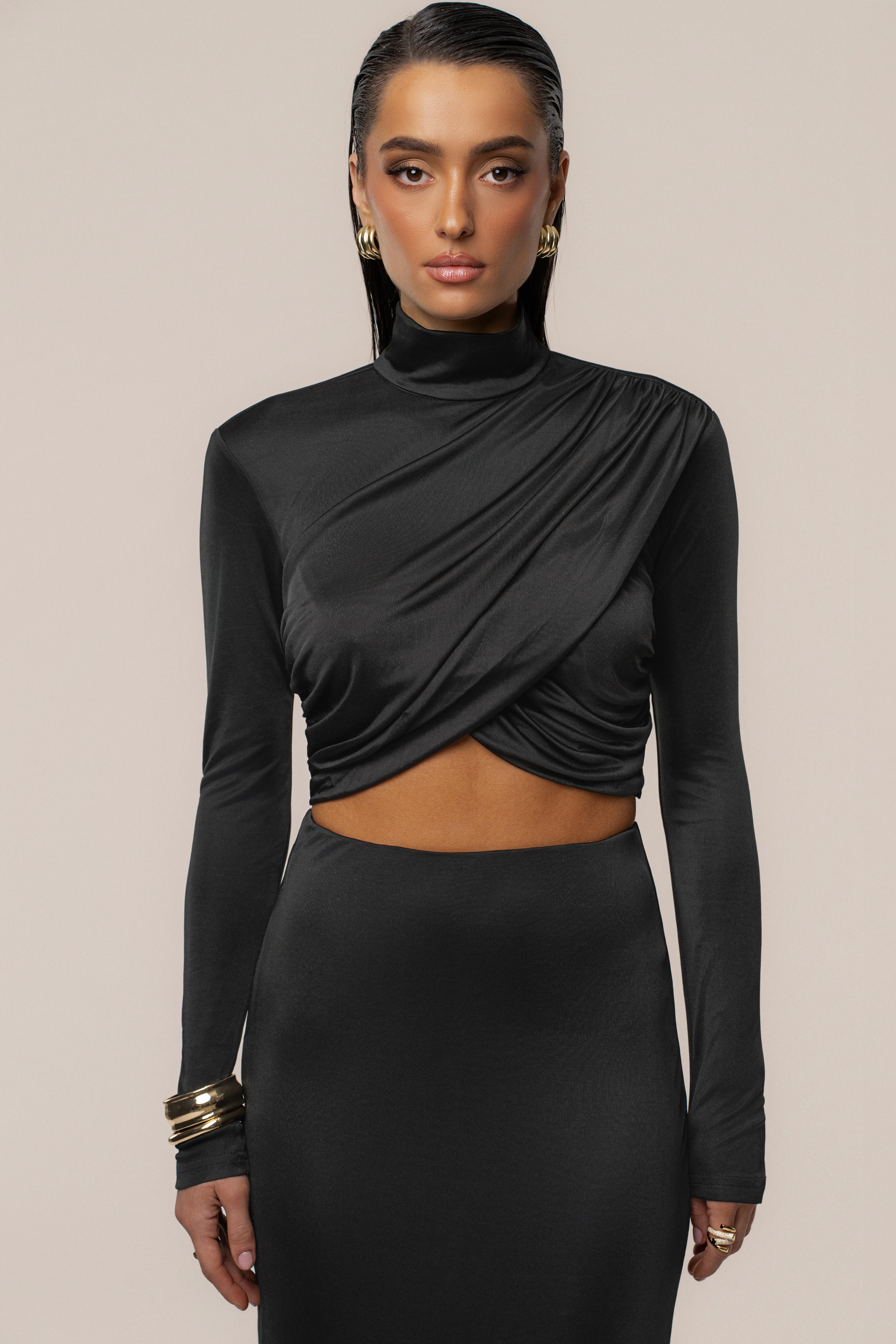 Black Nessa Slinky Top