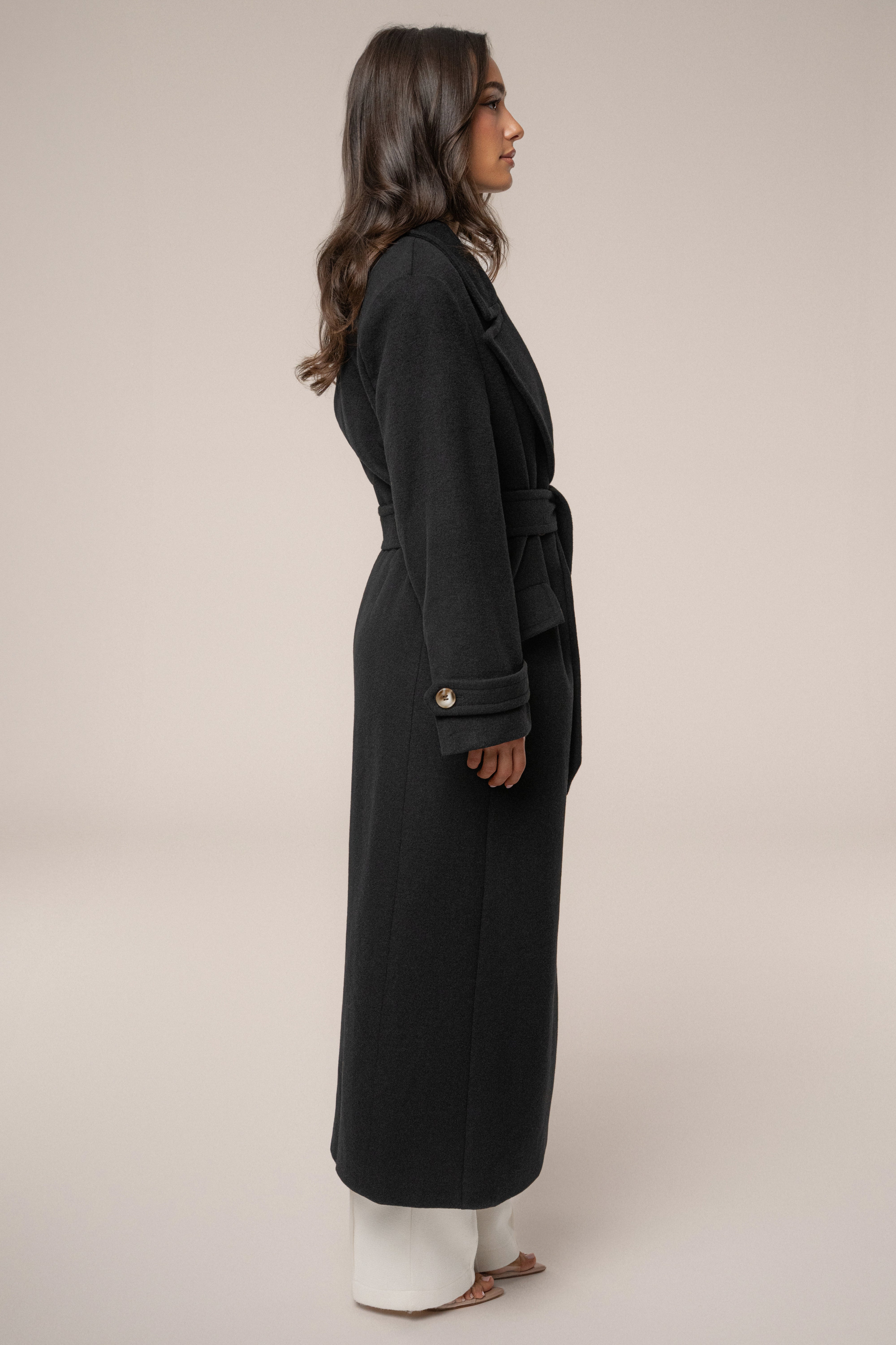 Black Empire Longline Coat - JLUXLABEL