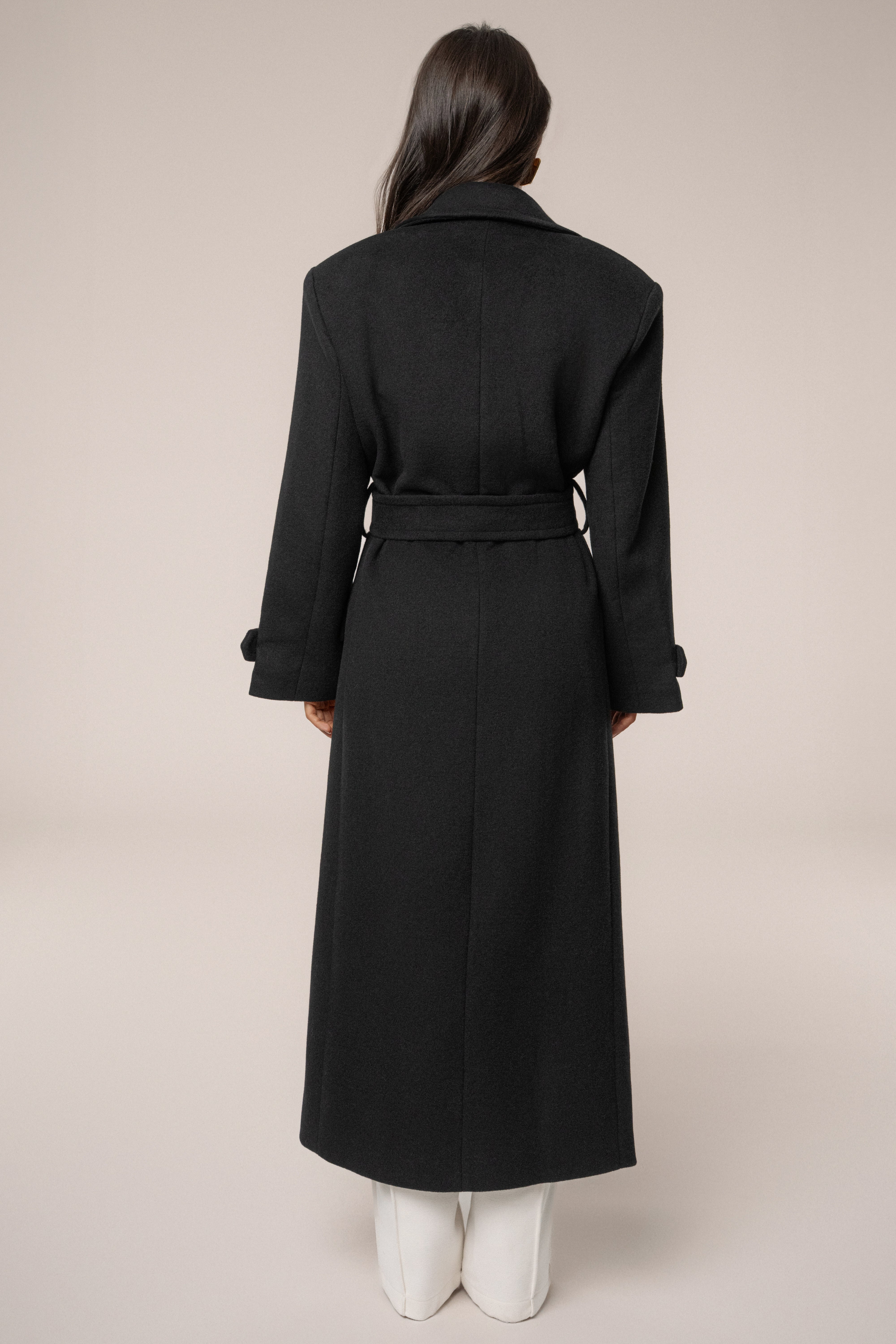 Black Empire Longline Coat - JLUXLABEL