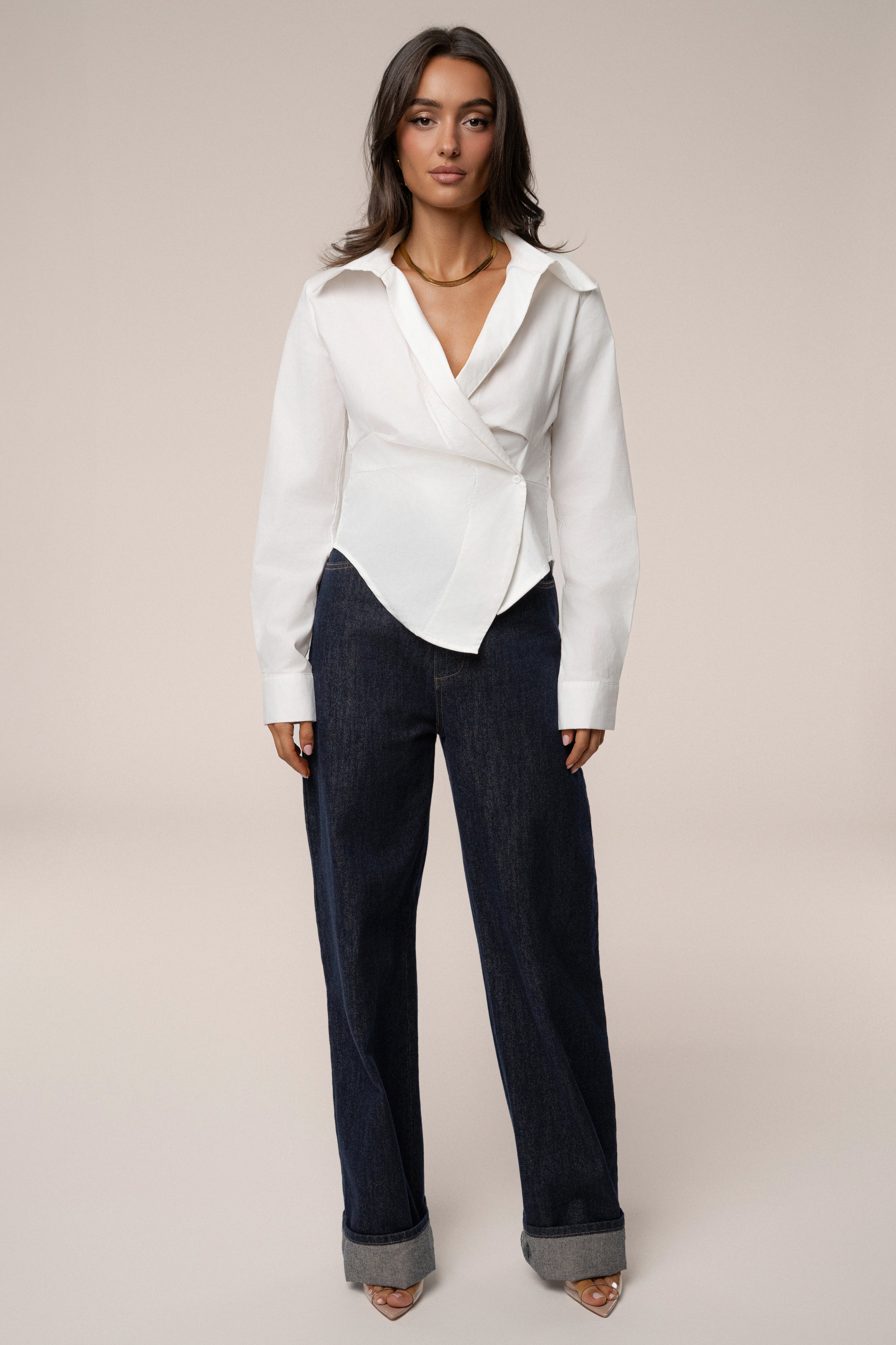 Ivory Sculpt And Form Blouse - JLUXLABEL