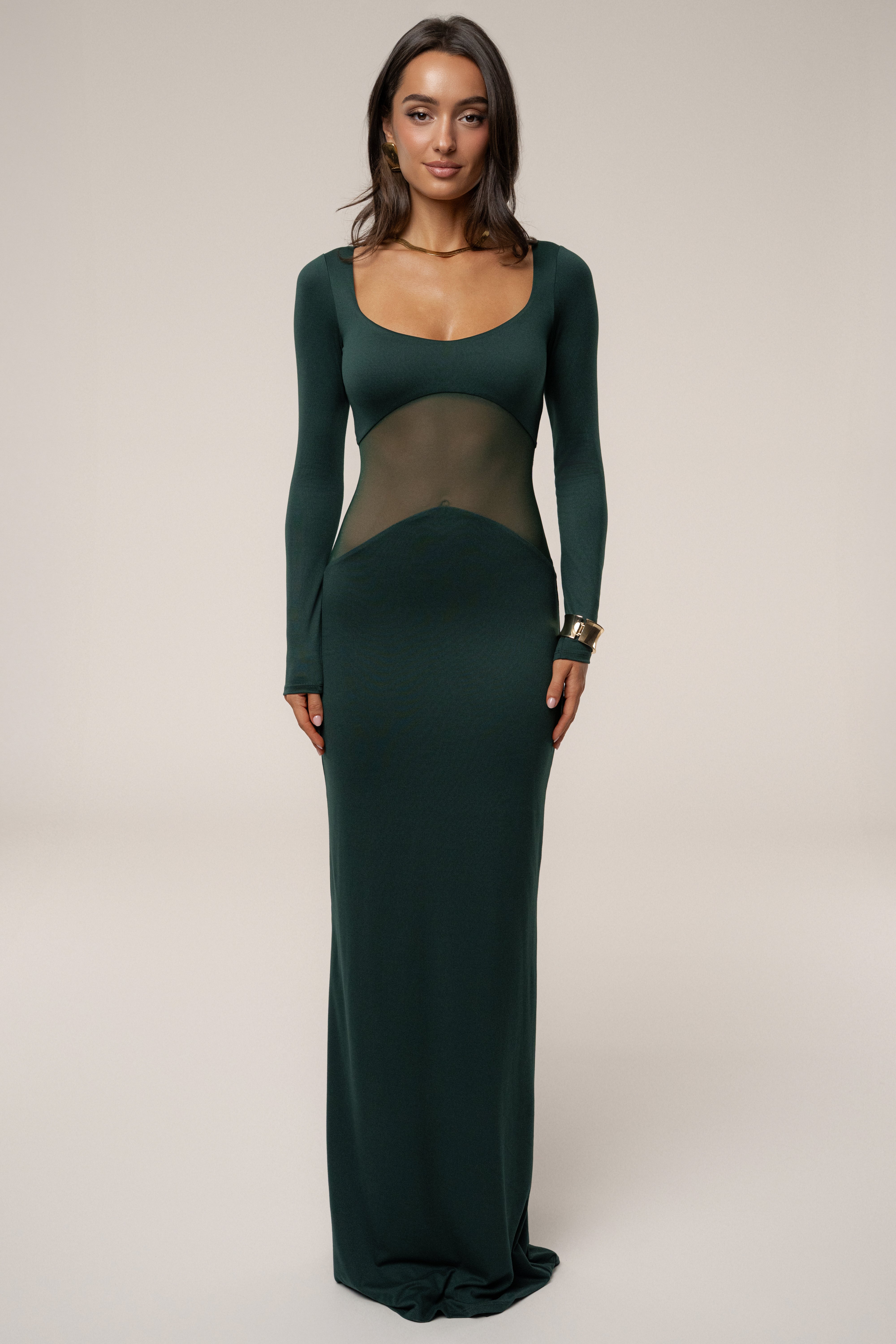 Emerald Glitz Hour Maxi Dress - JLUXLABEL