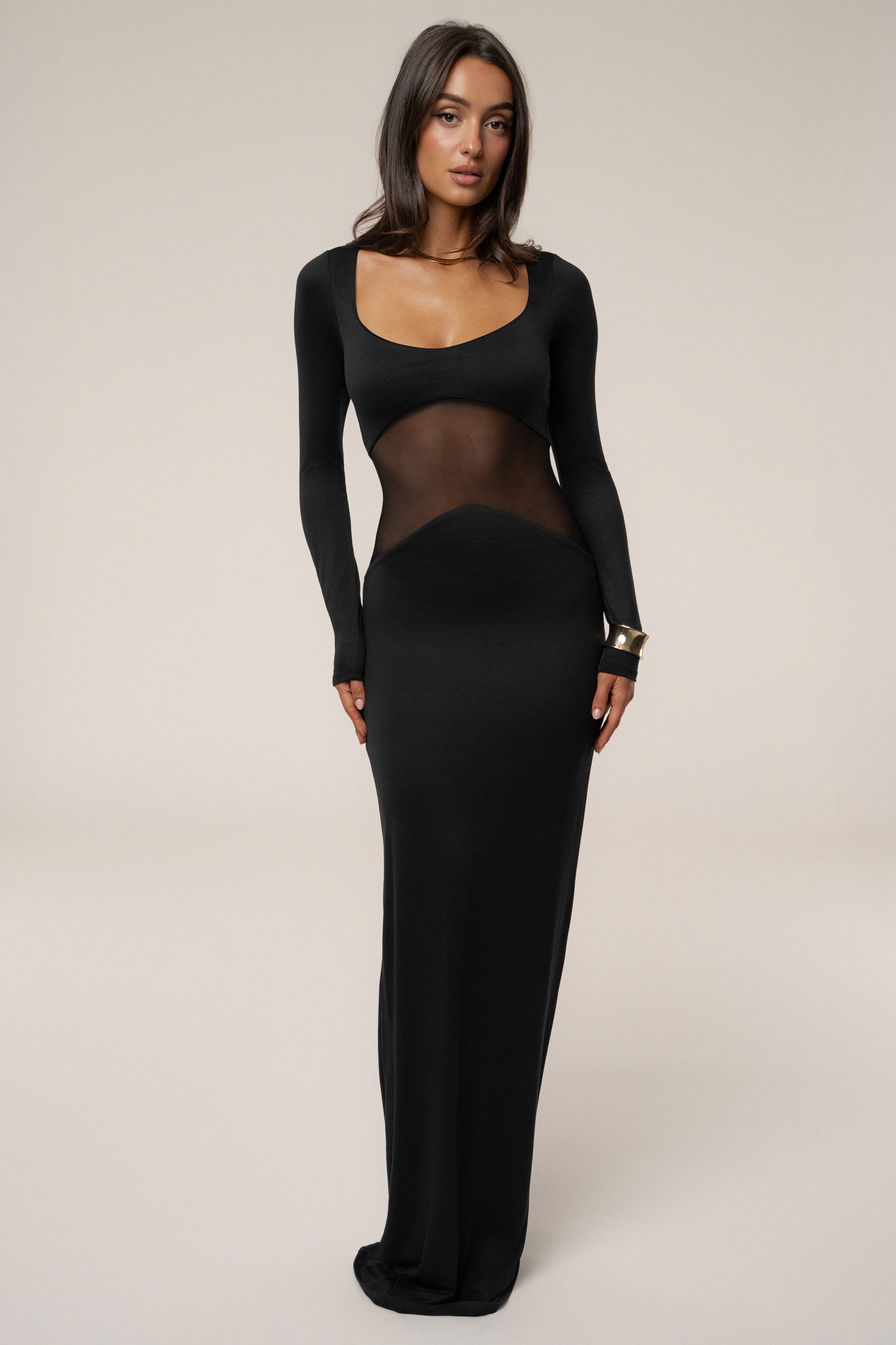 Black Glitz Hour Maxi Dress - JLUXLABEL
