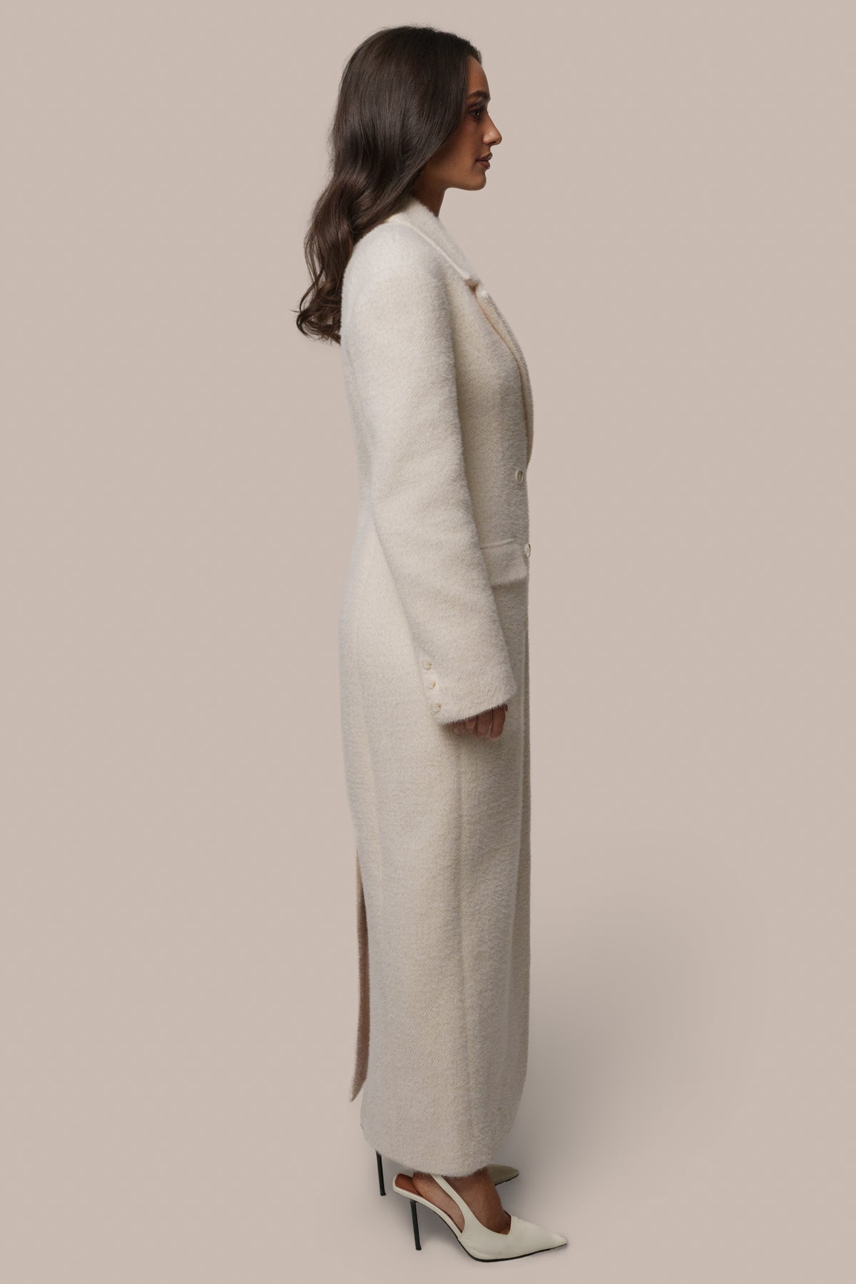 Ivory Porcelain Maxi Coat
