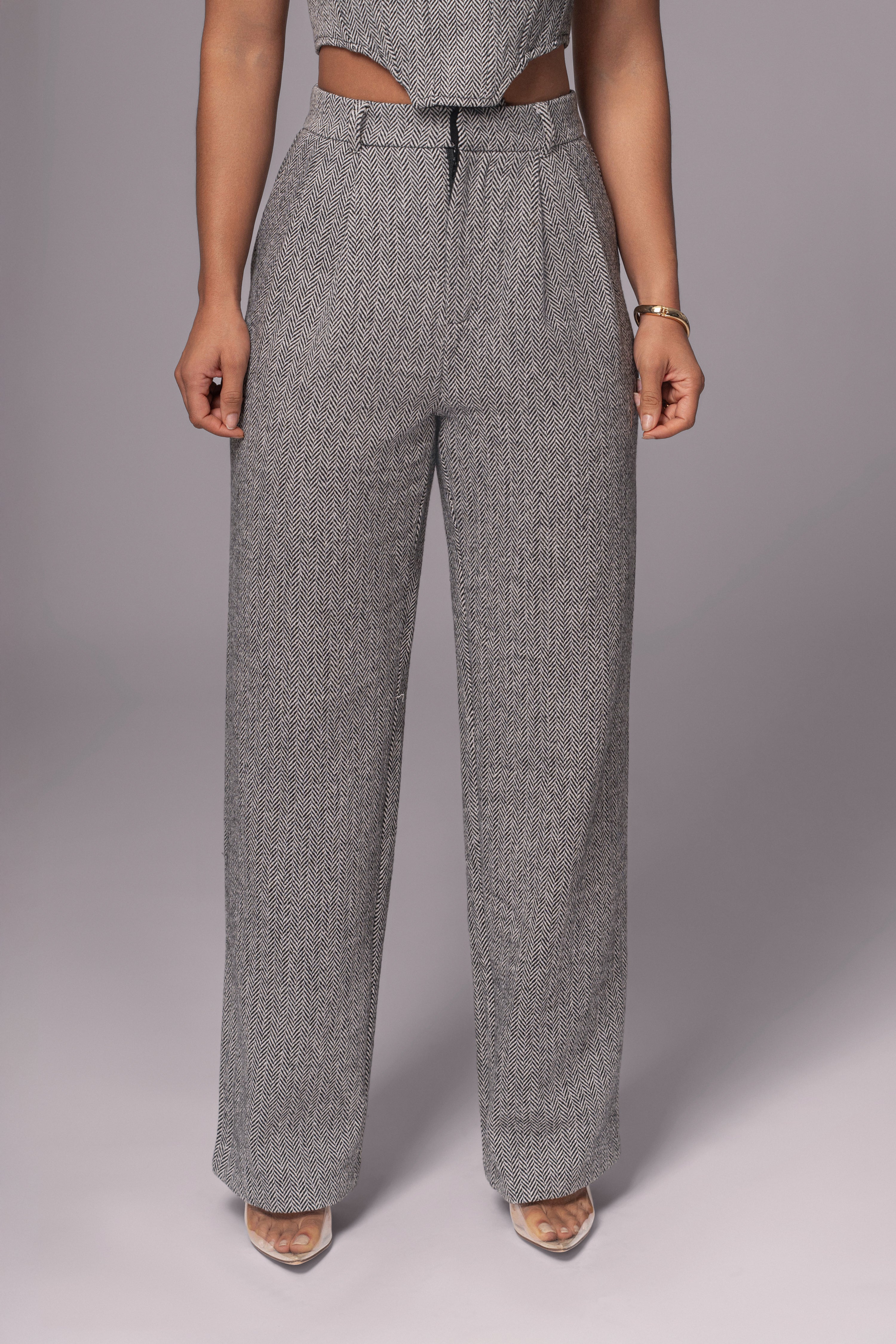 Classic Herringbone Trousers - JLUXLABEL