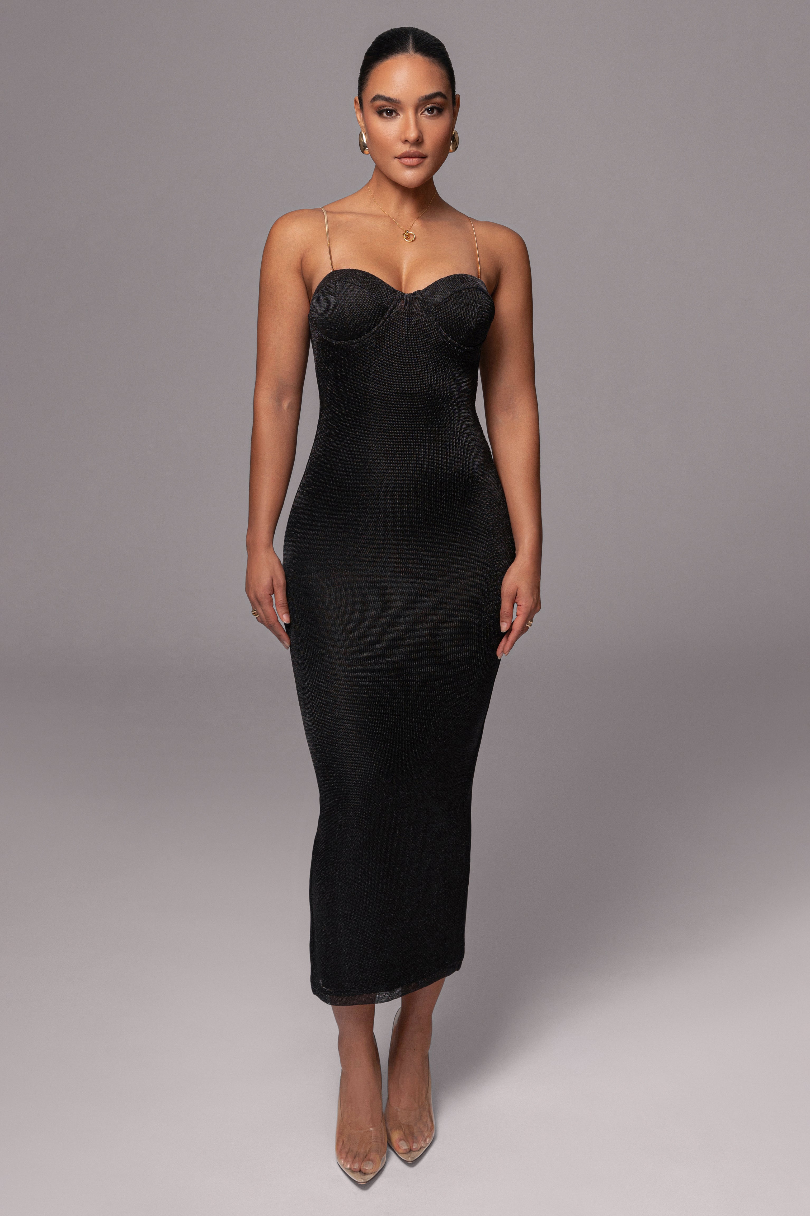 Black Twilight Elegance Maxi Dress - JLUXLABEL