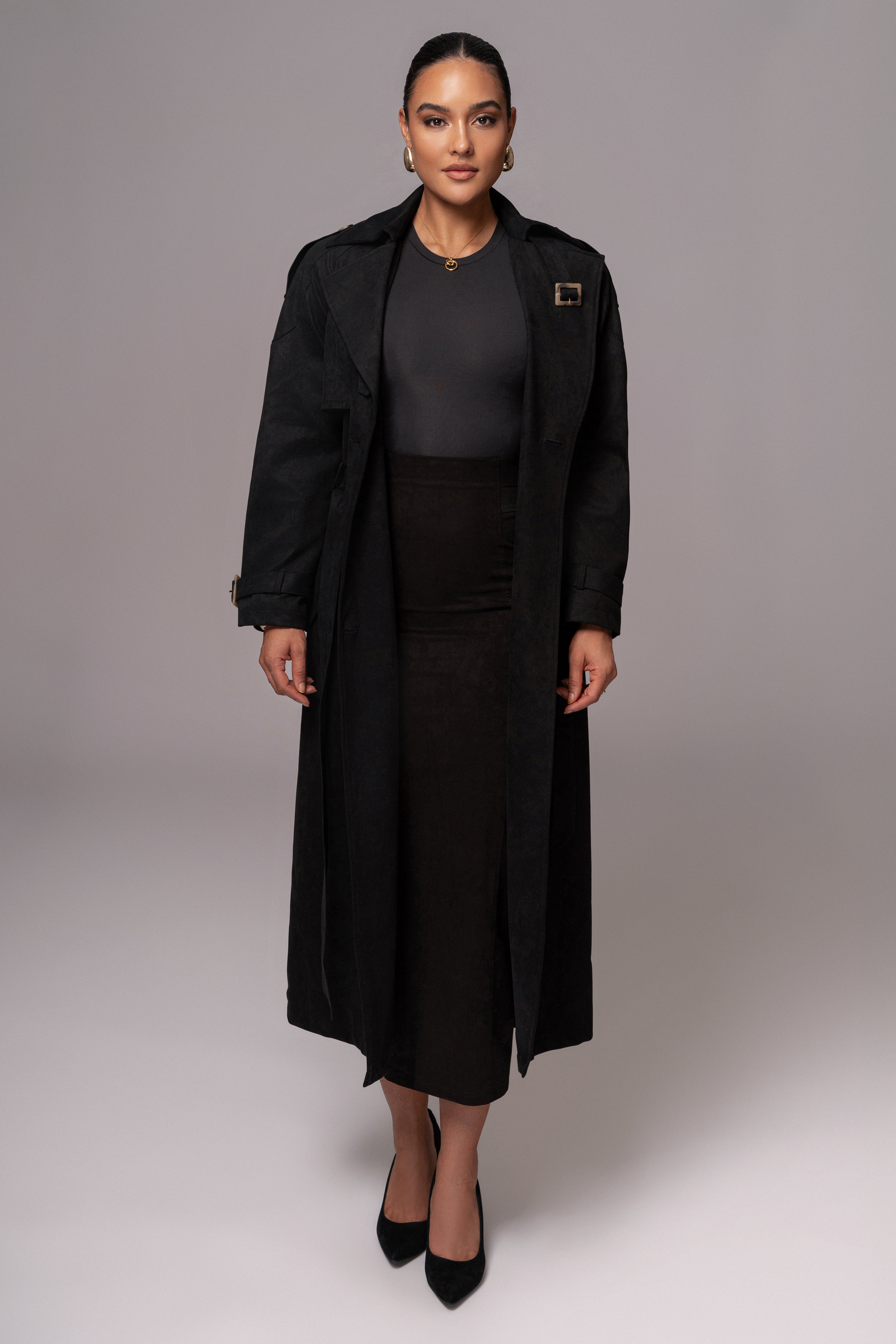 Black Phoenix Suede Skirt - JLUXLABEL