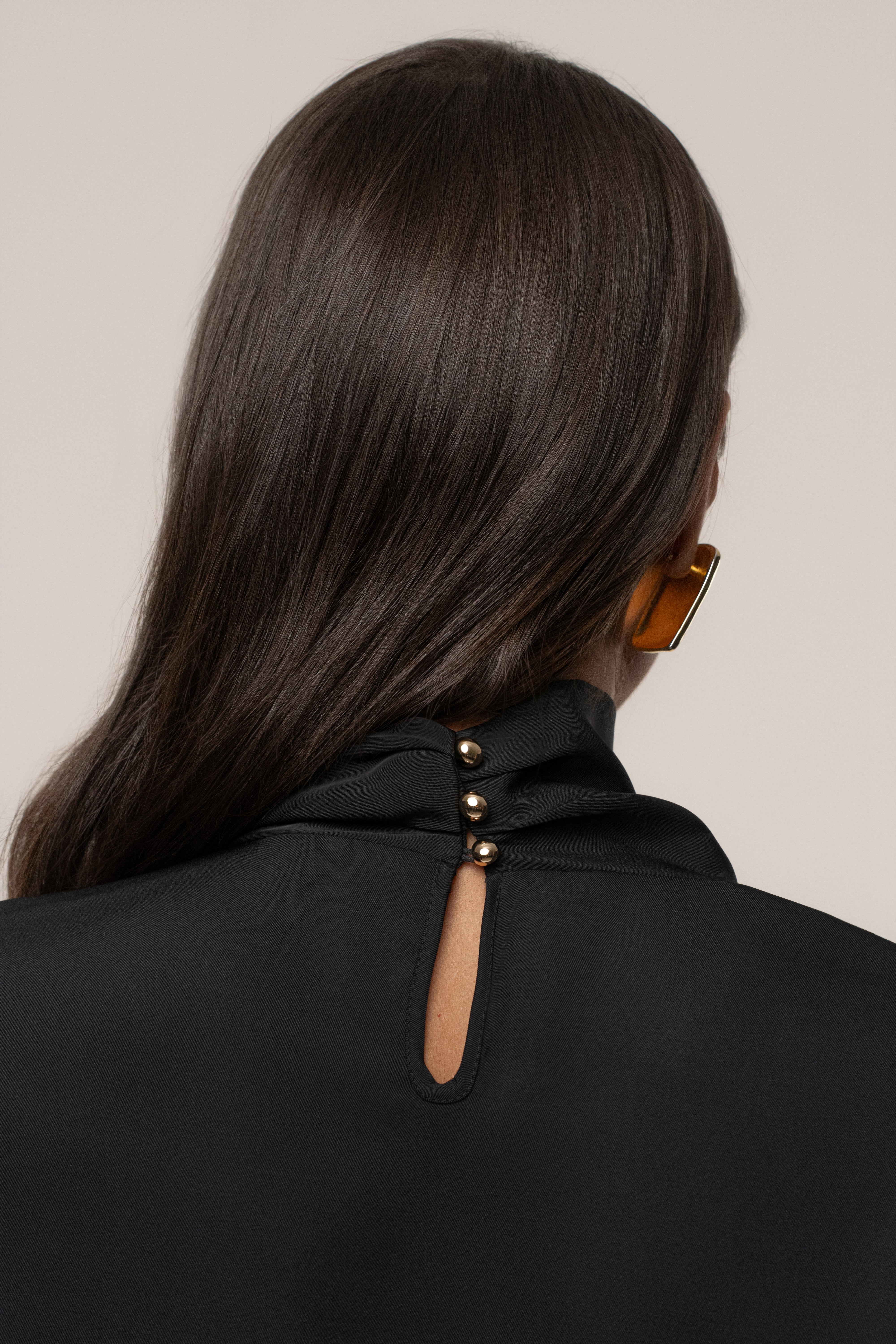 Black Alexa Satin Blouse