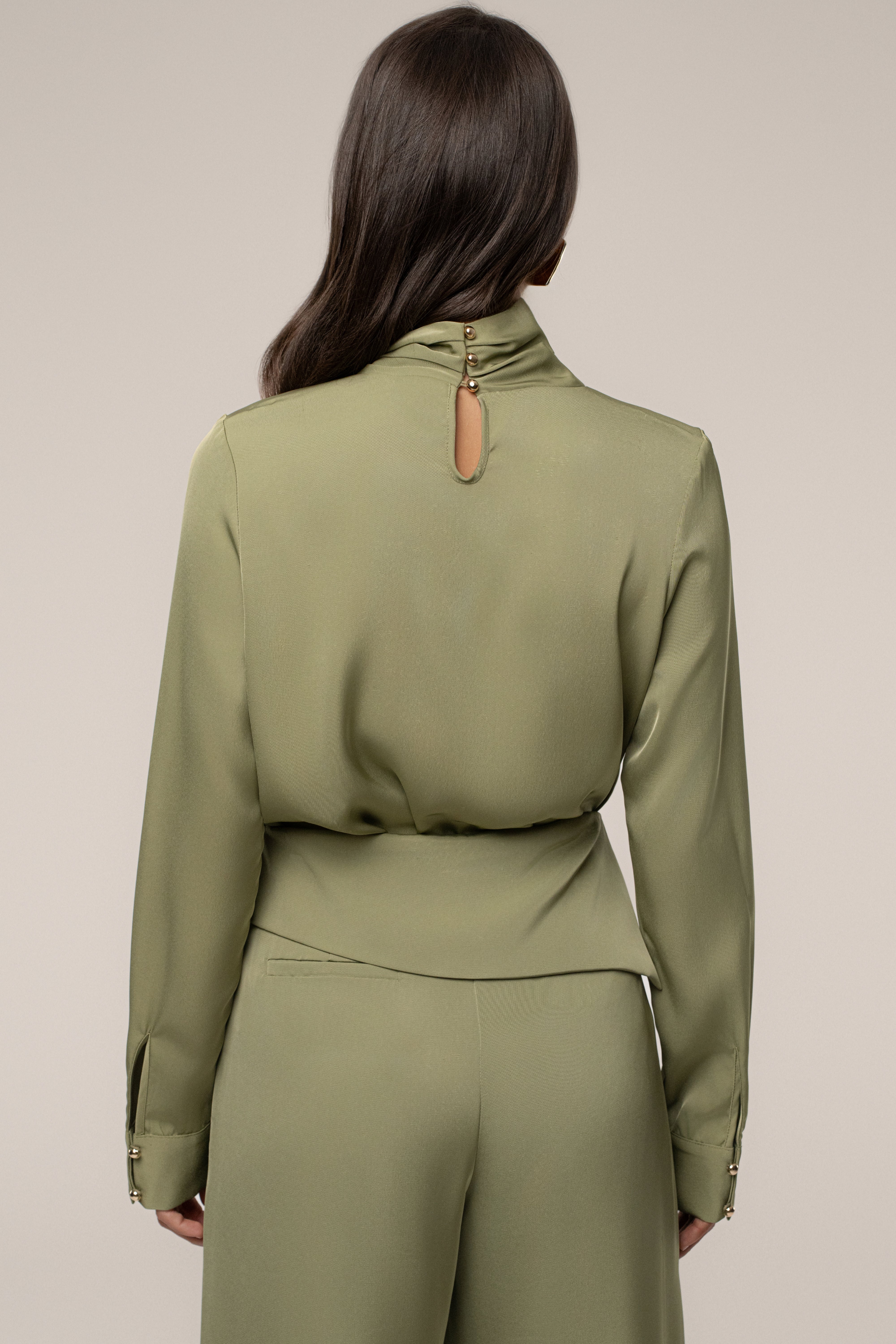 Olive Alexa Satin Blouse