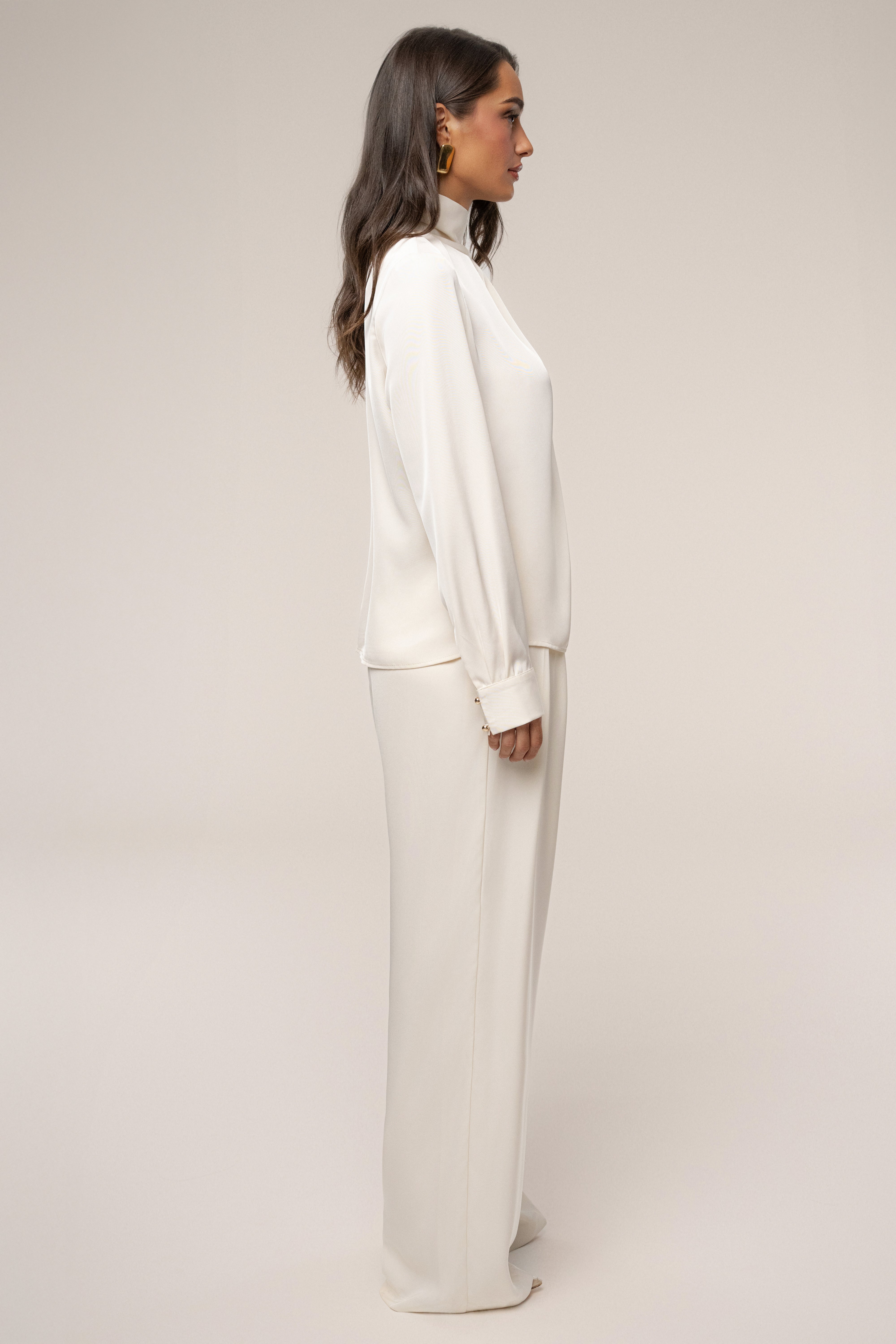 Buttercream Alexa Satin Blouse