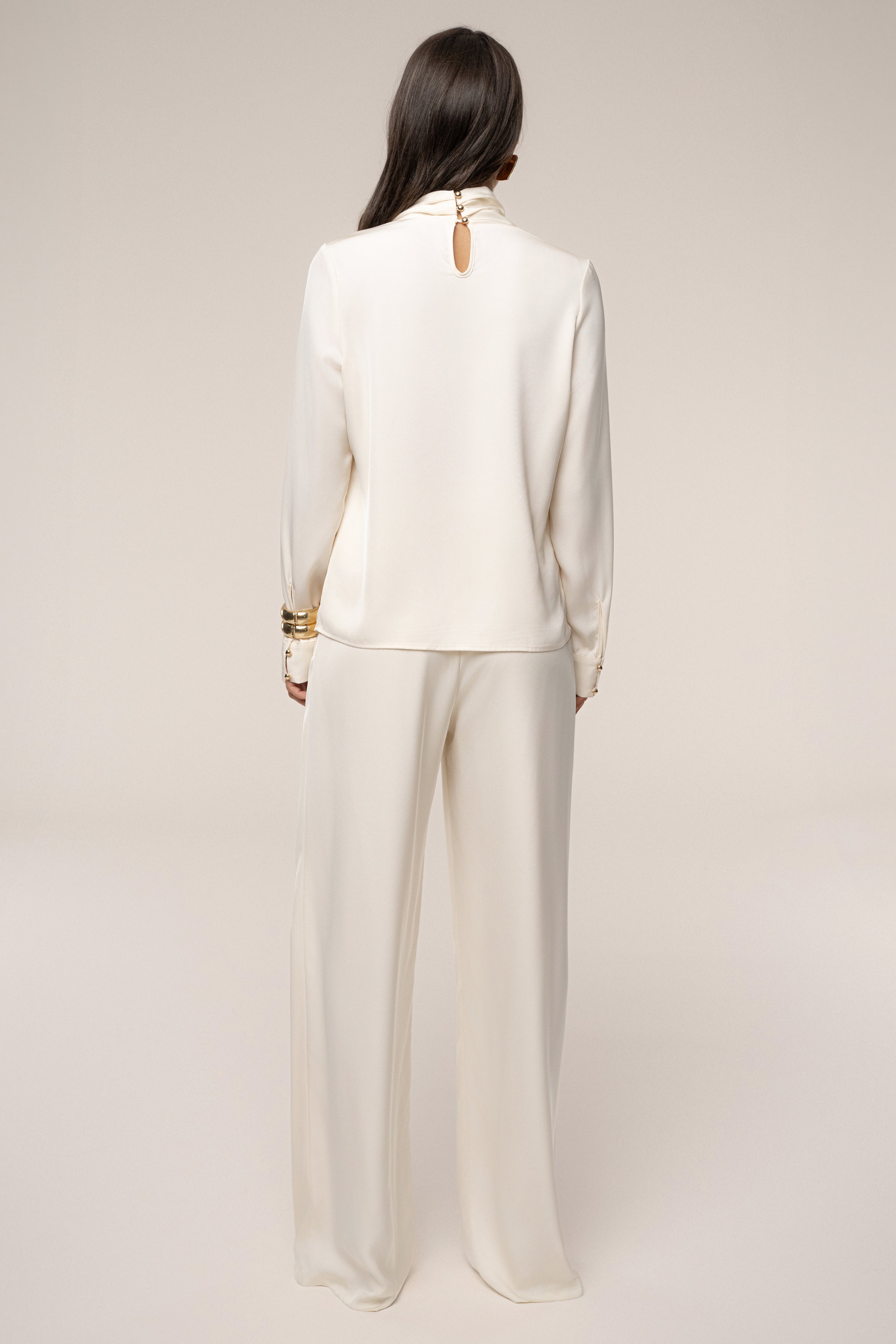 Buttercream Alexa Satin Blouse