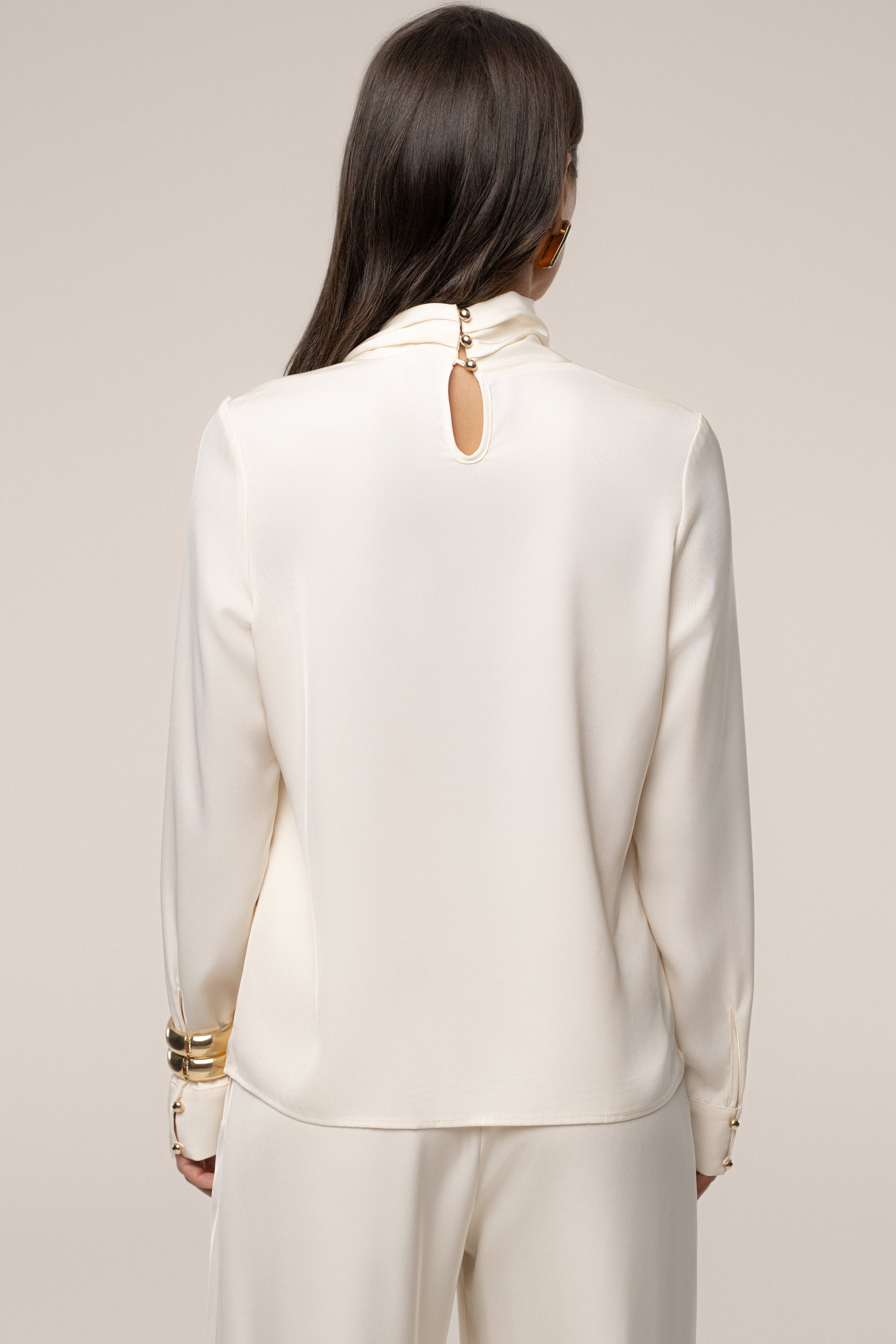 Buttercream Alexa Satin Blouse