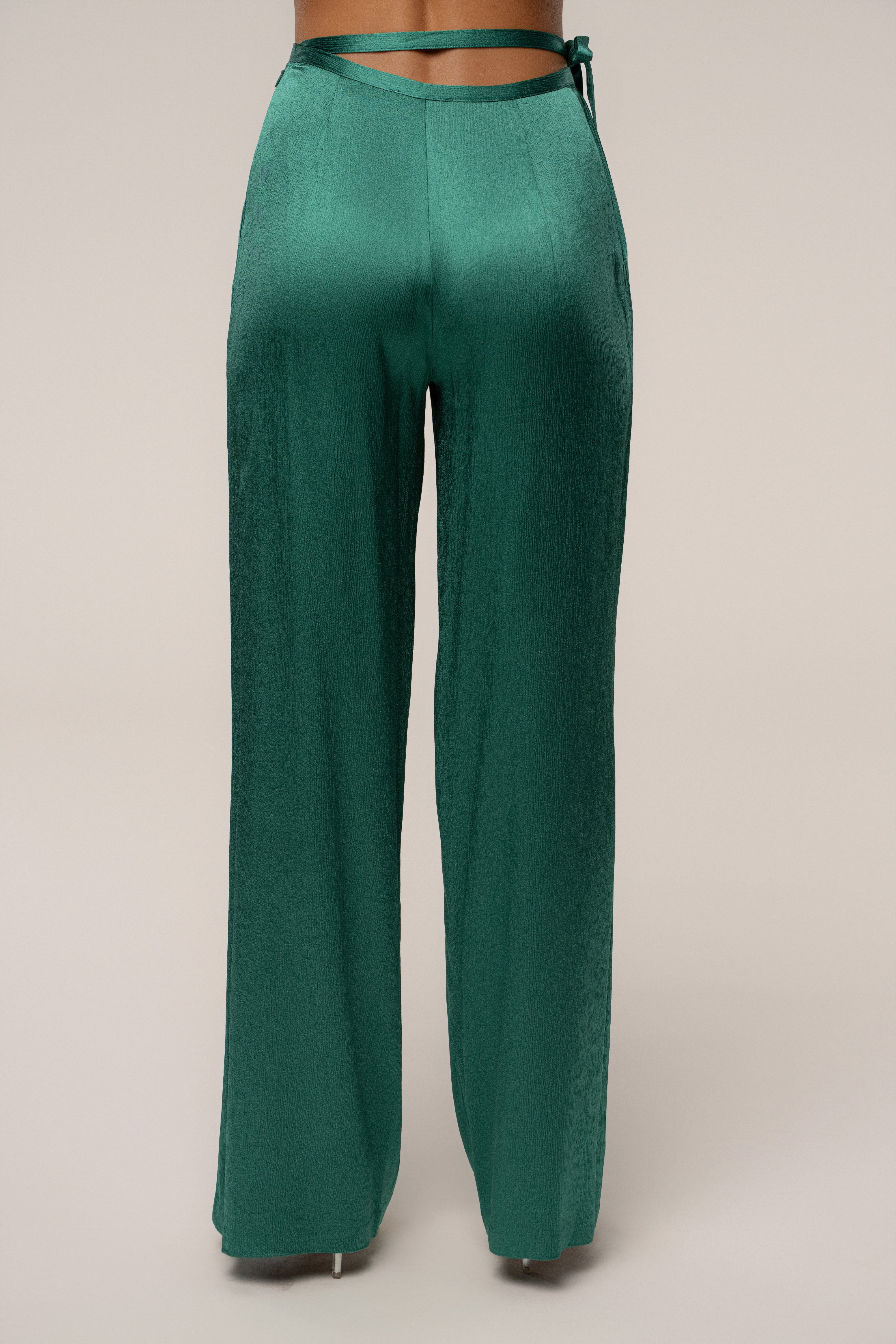 Emerald Deserae Satin Pants