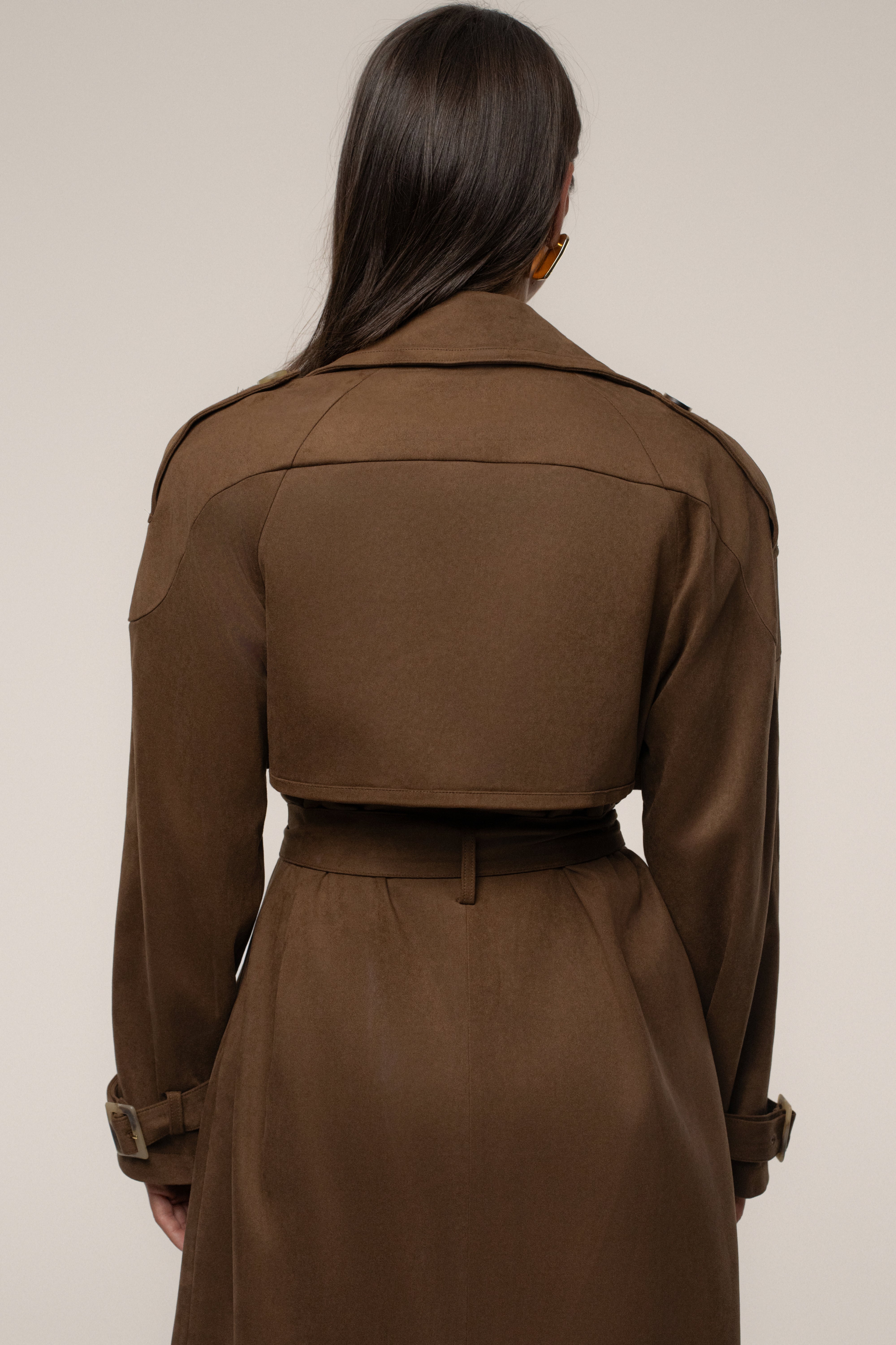 Chocolate Elite Suede Coat