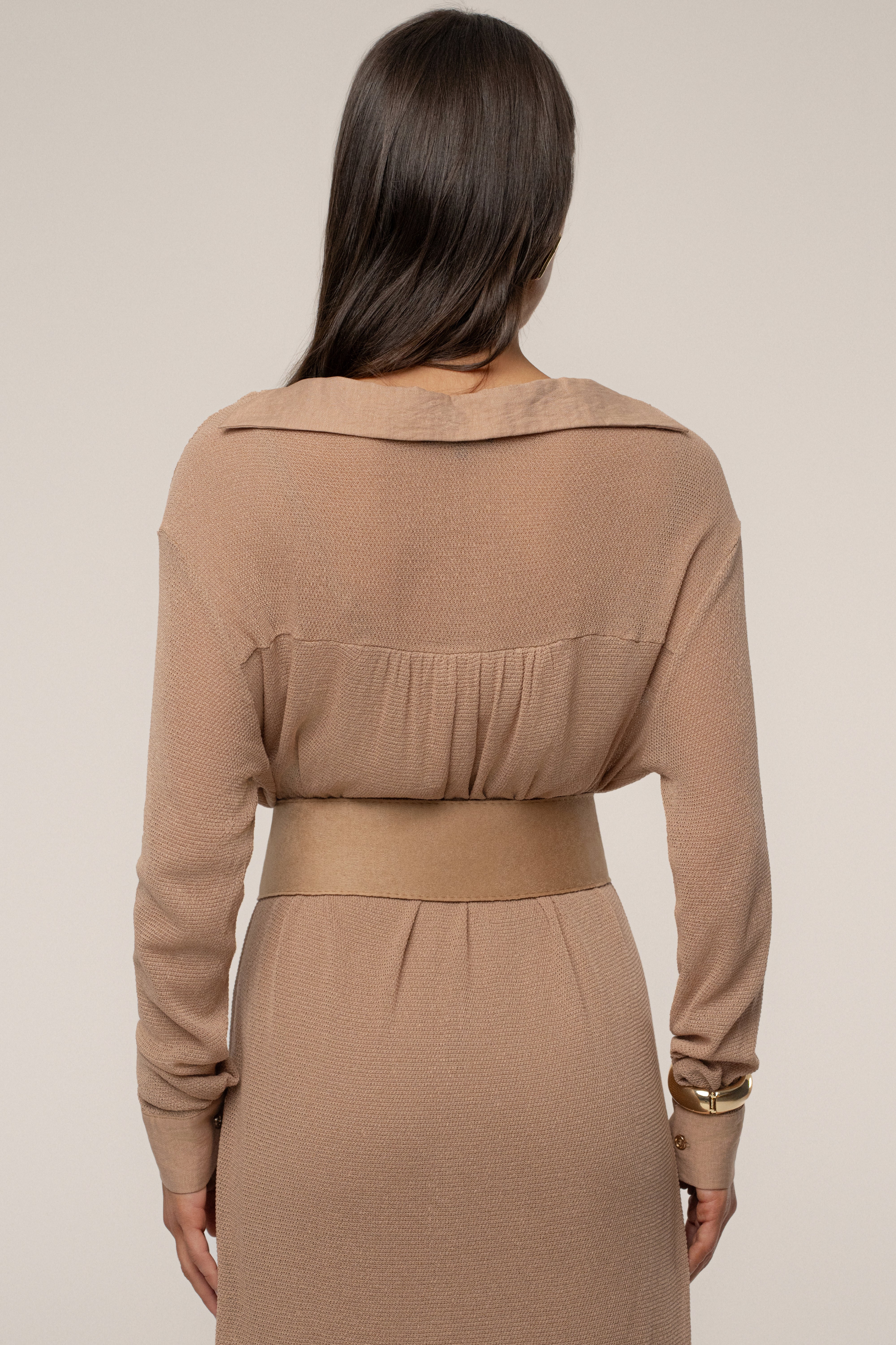 Tan Savanna Cowl Maxi Dress