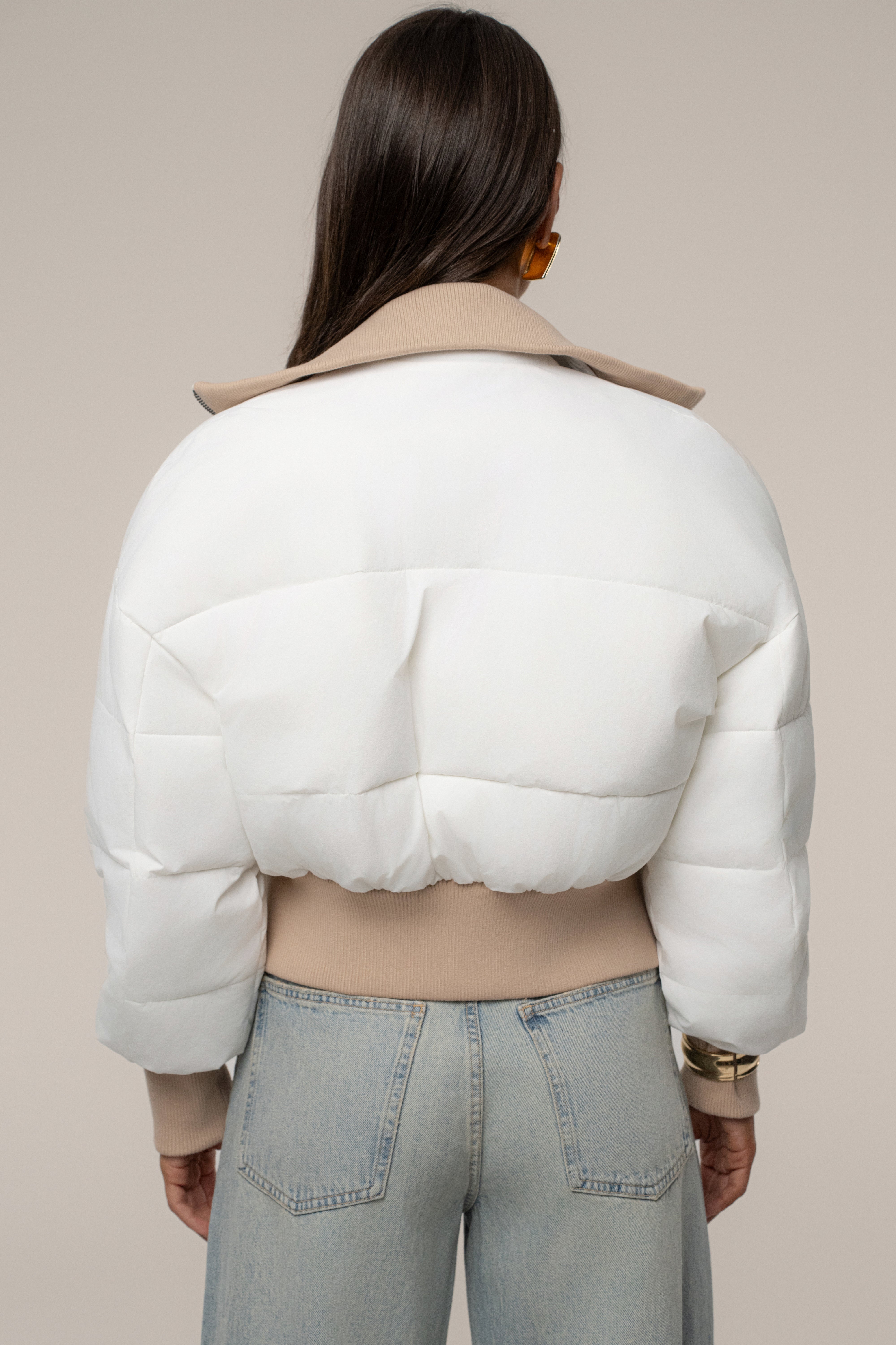 Veste côtelée blanche Stassie