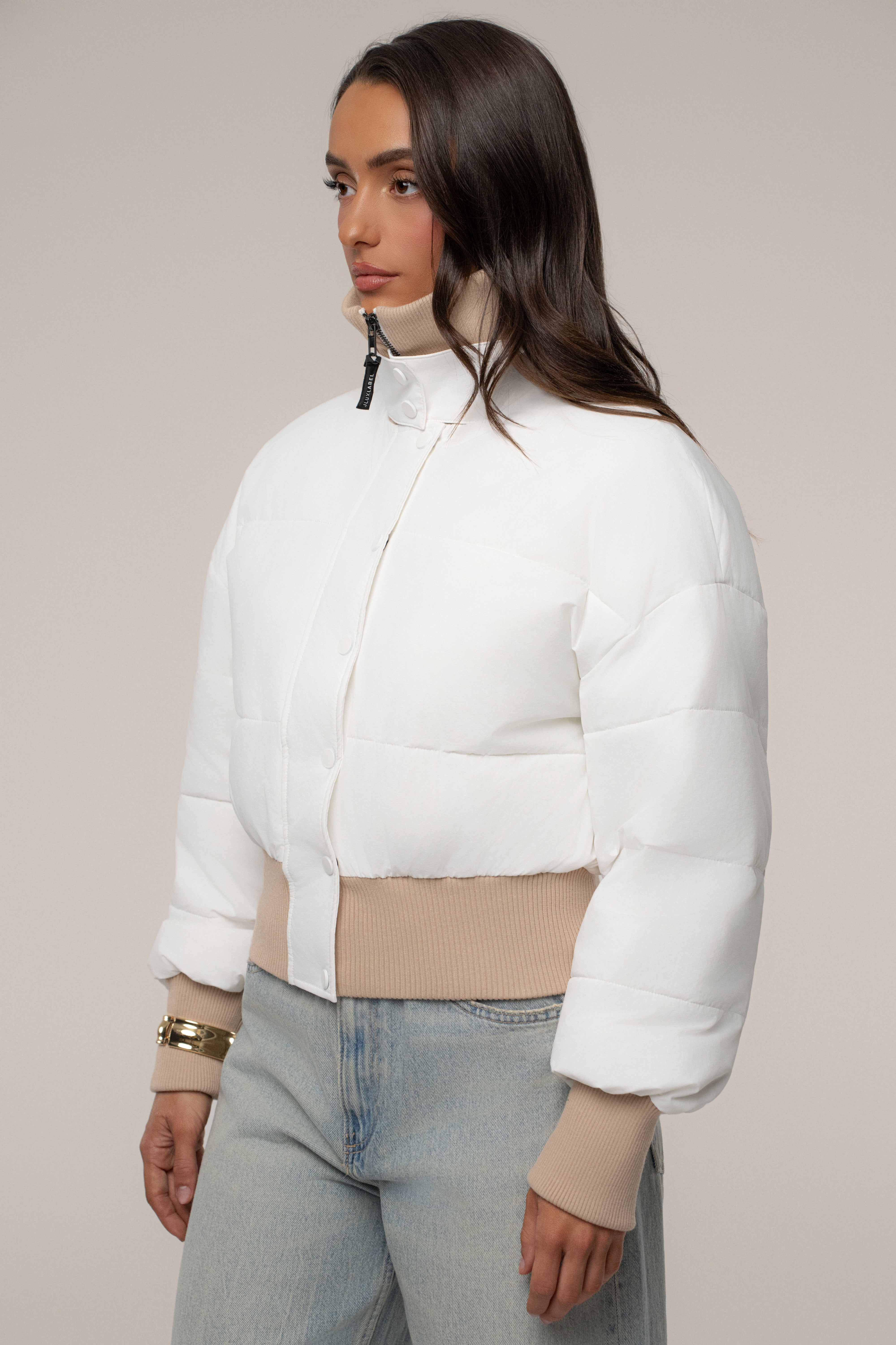 Veste côtelée blanche Stassie