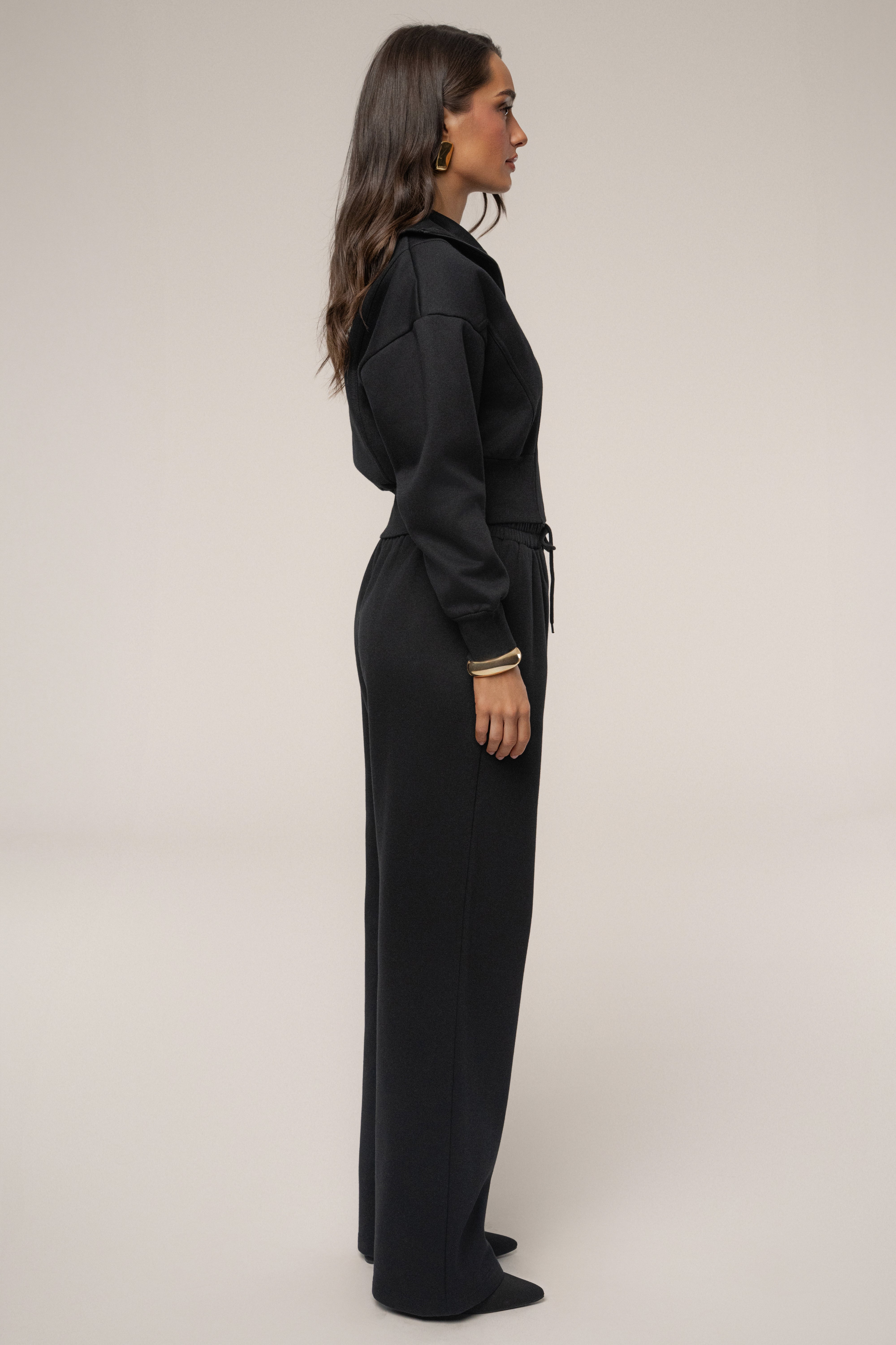 Black JLUXLABEL Logo Fleece Pants