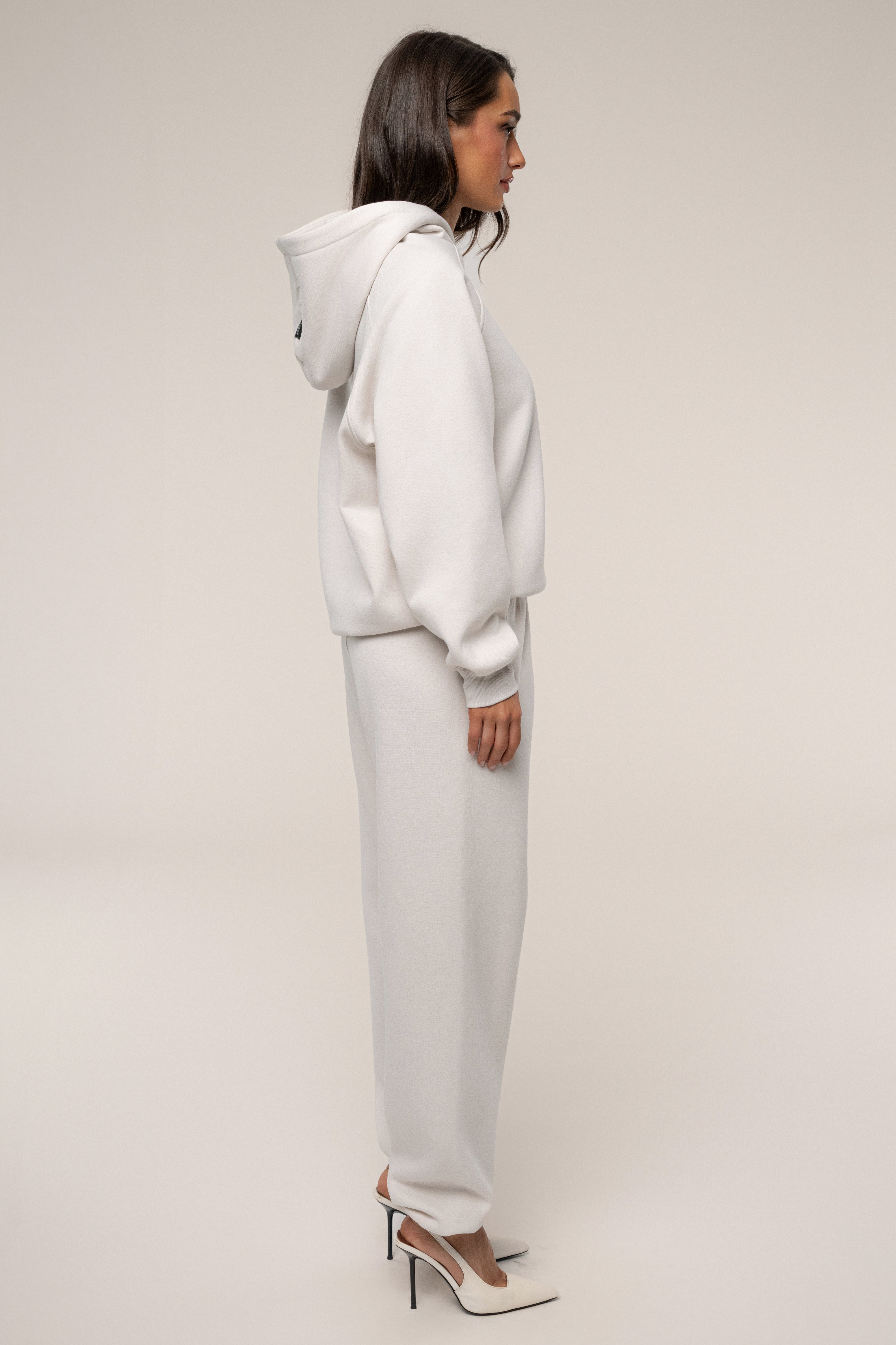 Bone JLUXLABEL Logo Pullover Hoodie