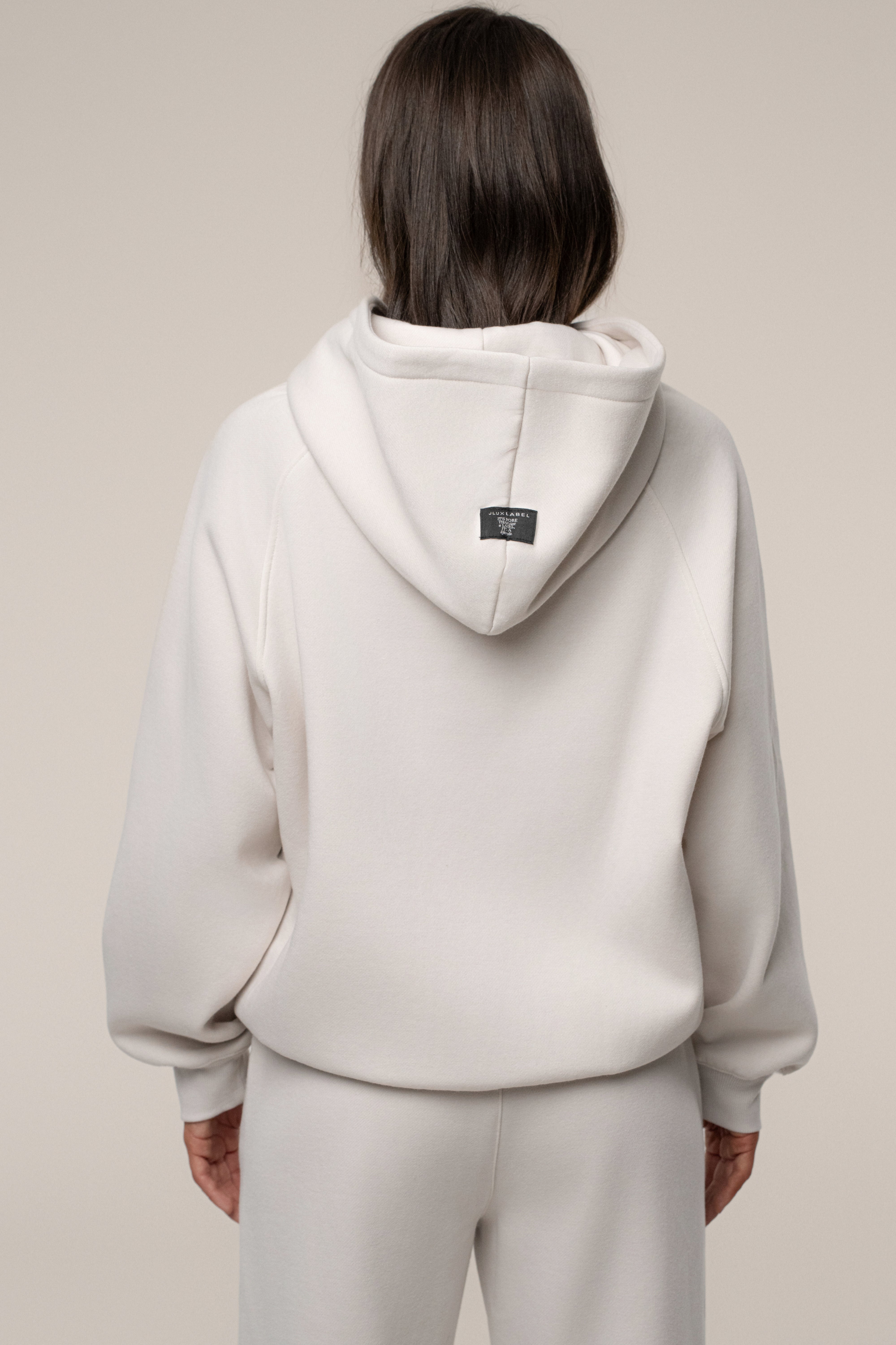 Bone JLUXLABEL Logo Pullover Hoodie