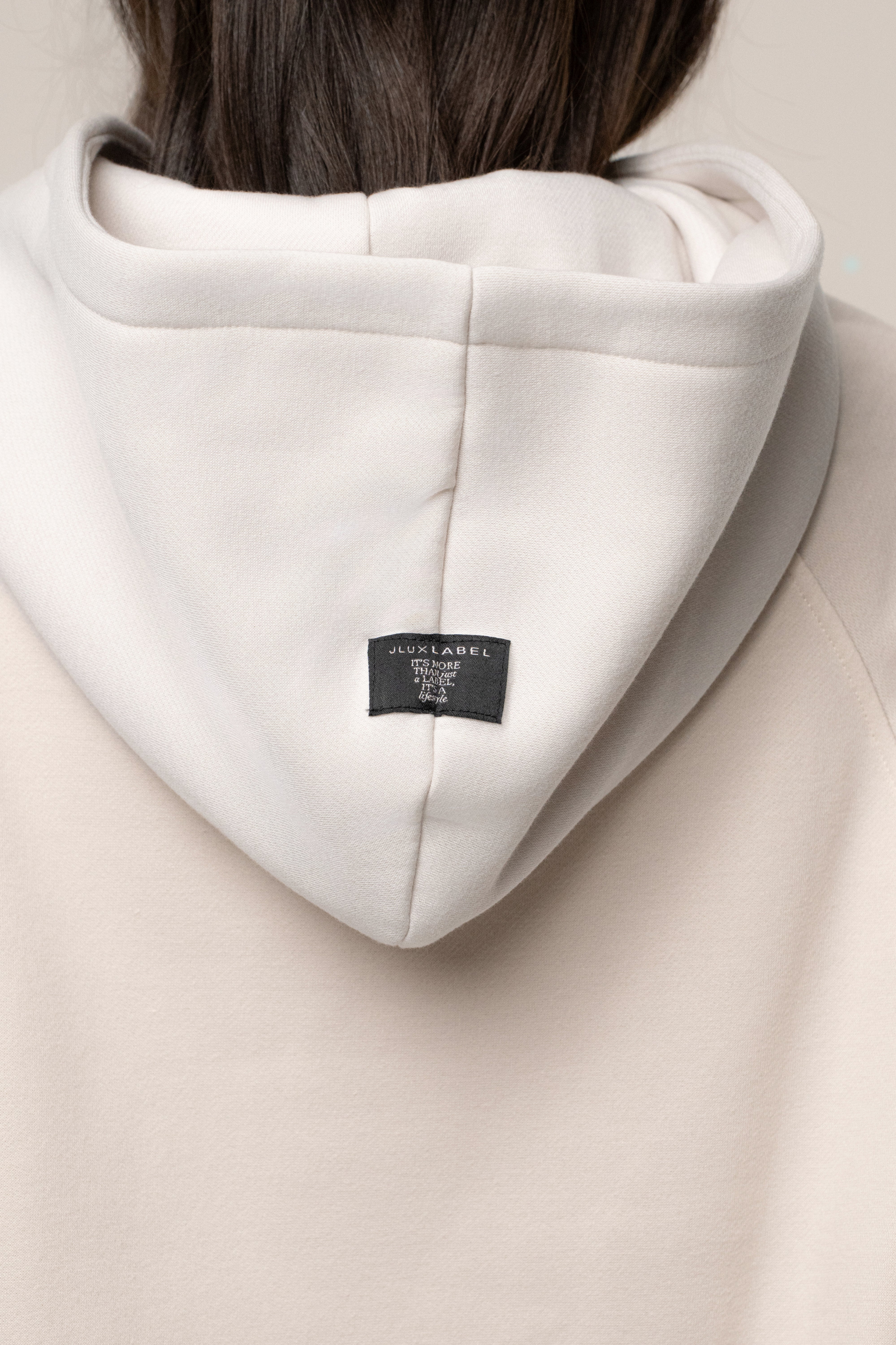 Bone JLUXLABEL Logo Pullover Hoodie