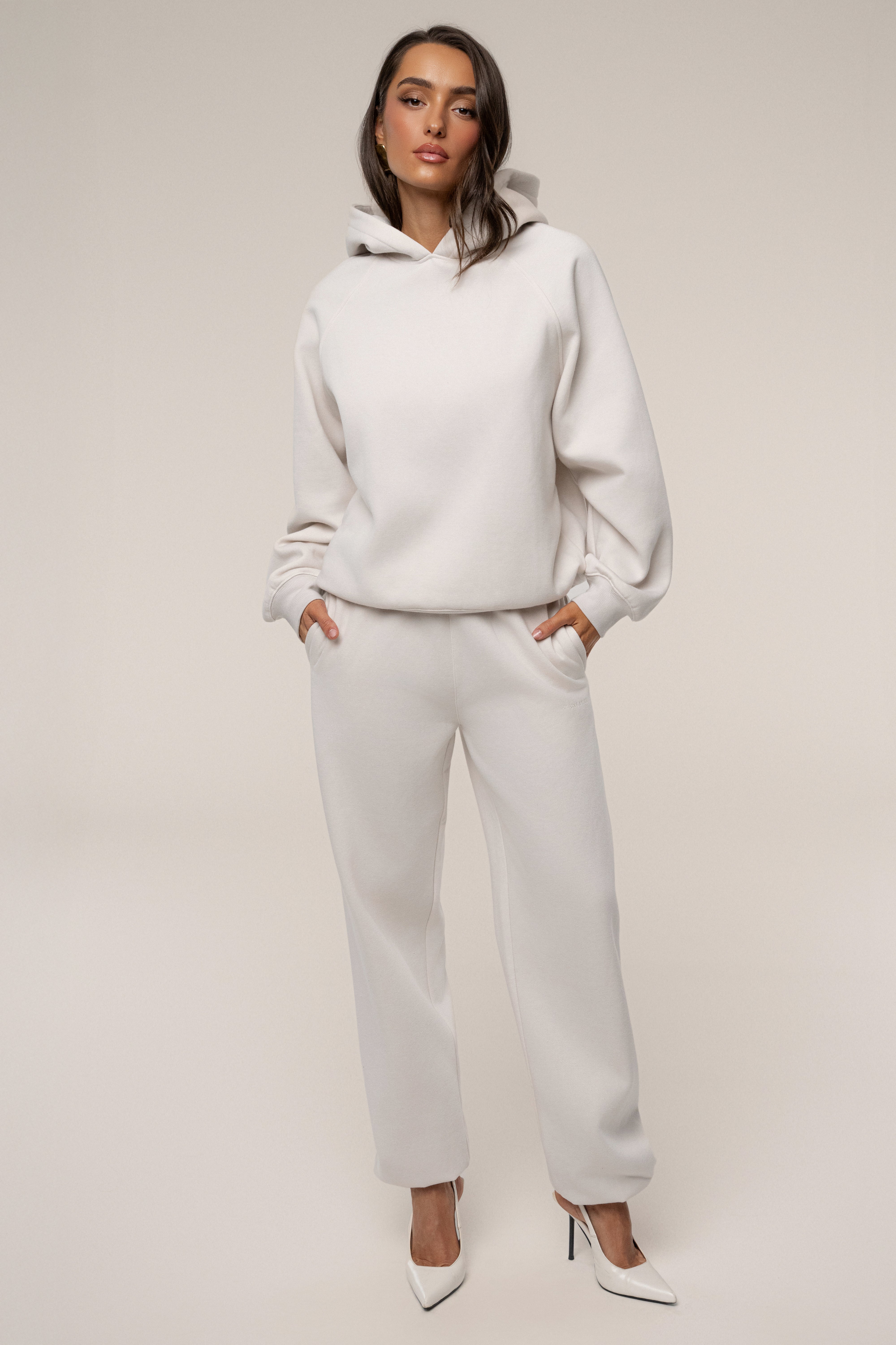 Bone JLUXLABEL Logo Sweatpants - JLUXLABEL