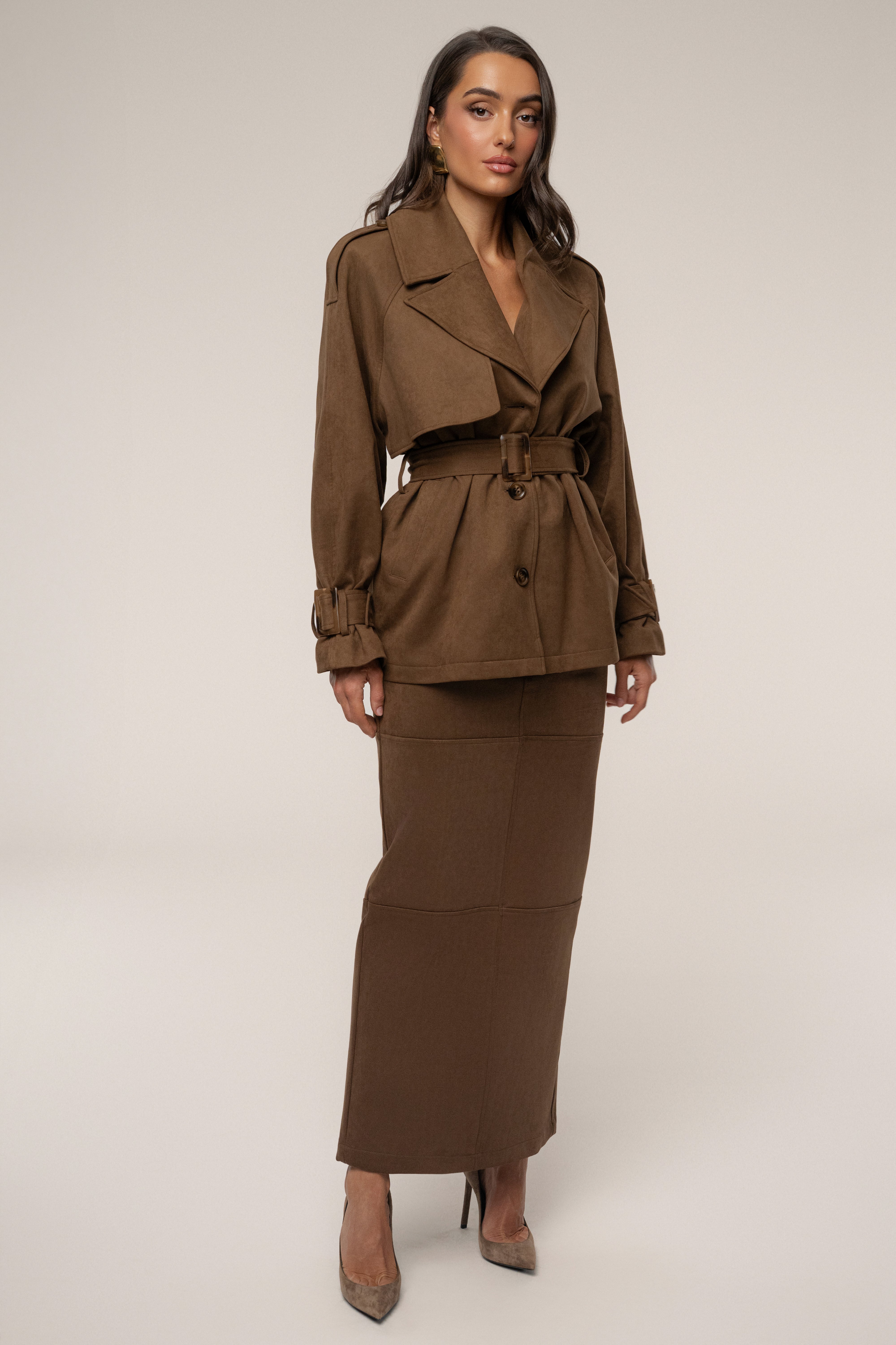 Chocolate Nightfall Suede Jacket