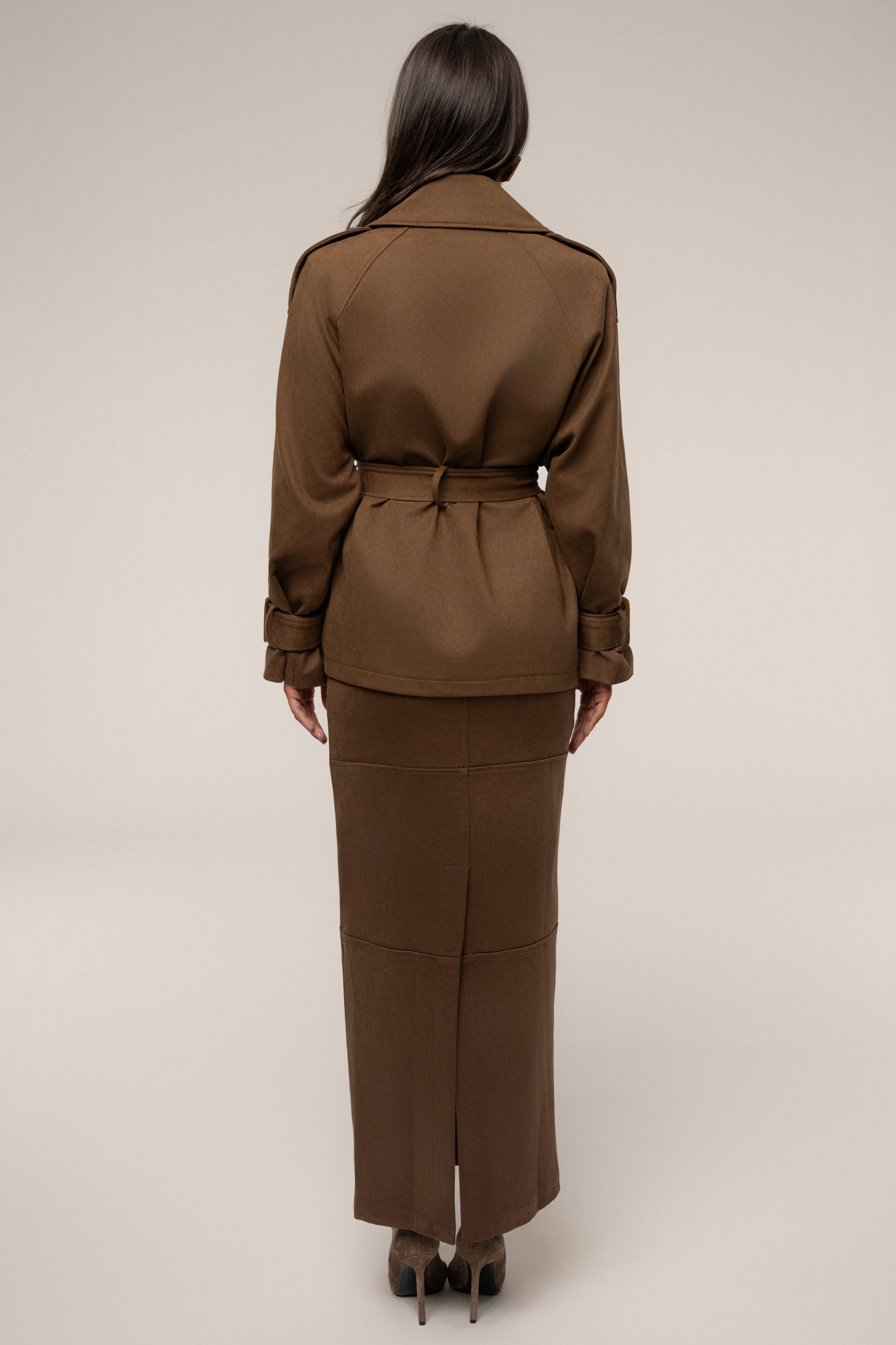 Chocolate Joy Suede Maxi Skirt