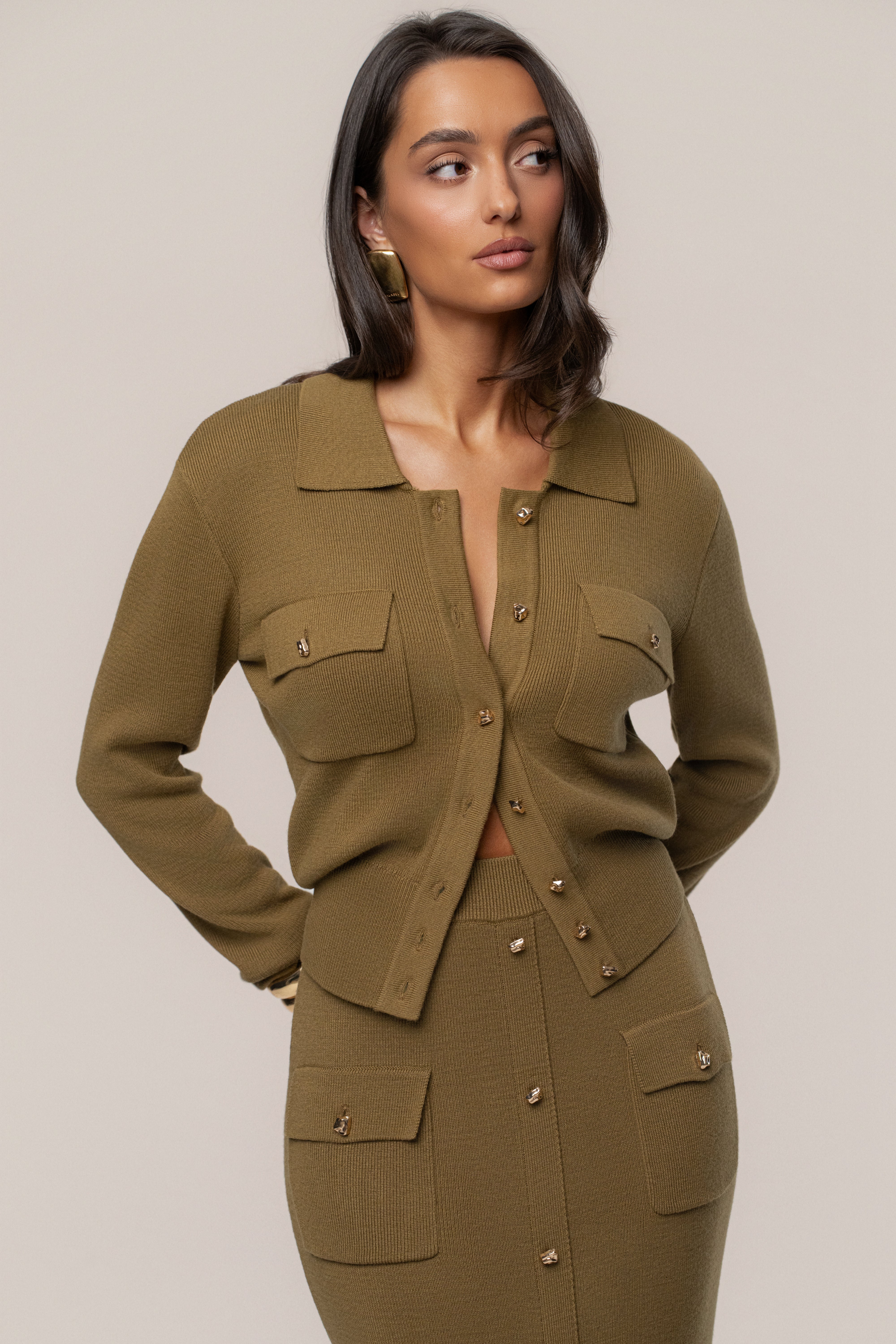 Olive Fall Bliss Knit Top - JLUXLABEL